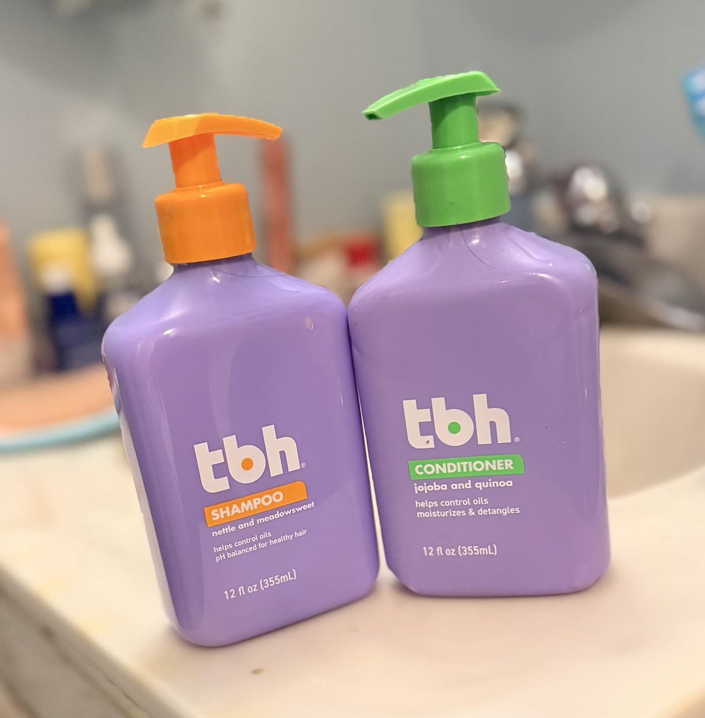 TBH Kids & Teen Shampoo and Conditioner Set - Sulfate & Paraben Free, Lightweight & Hydrating Hair Care for All Hair Types - 2-Pack, 12 oz Each customer photo 1