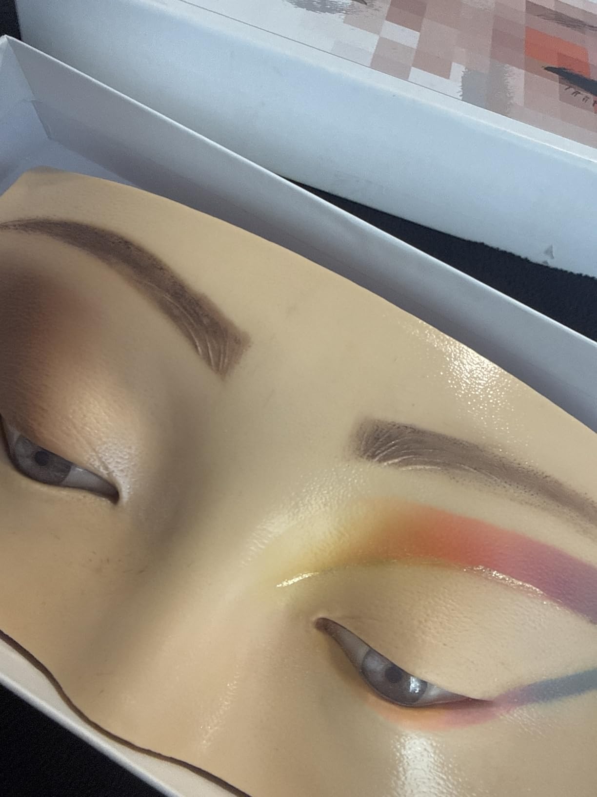 3D Eye Makeup Practice Board, Silicone Face Mannequin | Reusable for Beginners to Practice Eyesmakeup Kit (White) customer photo 1