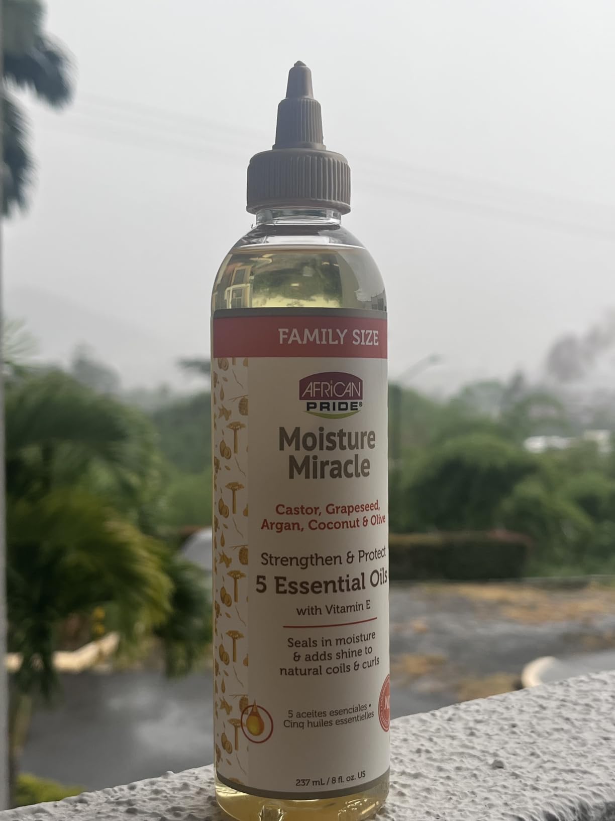 African Pride Moisture Miracle 5 Essential Hair Oils with Vitamin E | Moisture, Shine, Protection, and Growth | Argan, Castor, Grapeseed, Coconut, and Olive Oil | 8 oz customer photo 1