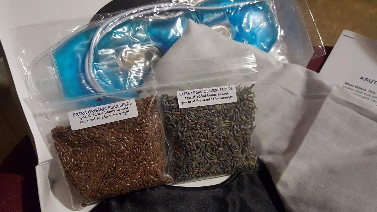 ASUTRA Silk Eye Pillow for Sleep, Purple - Filled w/Lavender (One Size) | Buds & Flax Seeds, Weighted Eye Mask, Meditation & Light Blocking Blindfold, Cooling Gel Mask Included customer photo 1