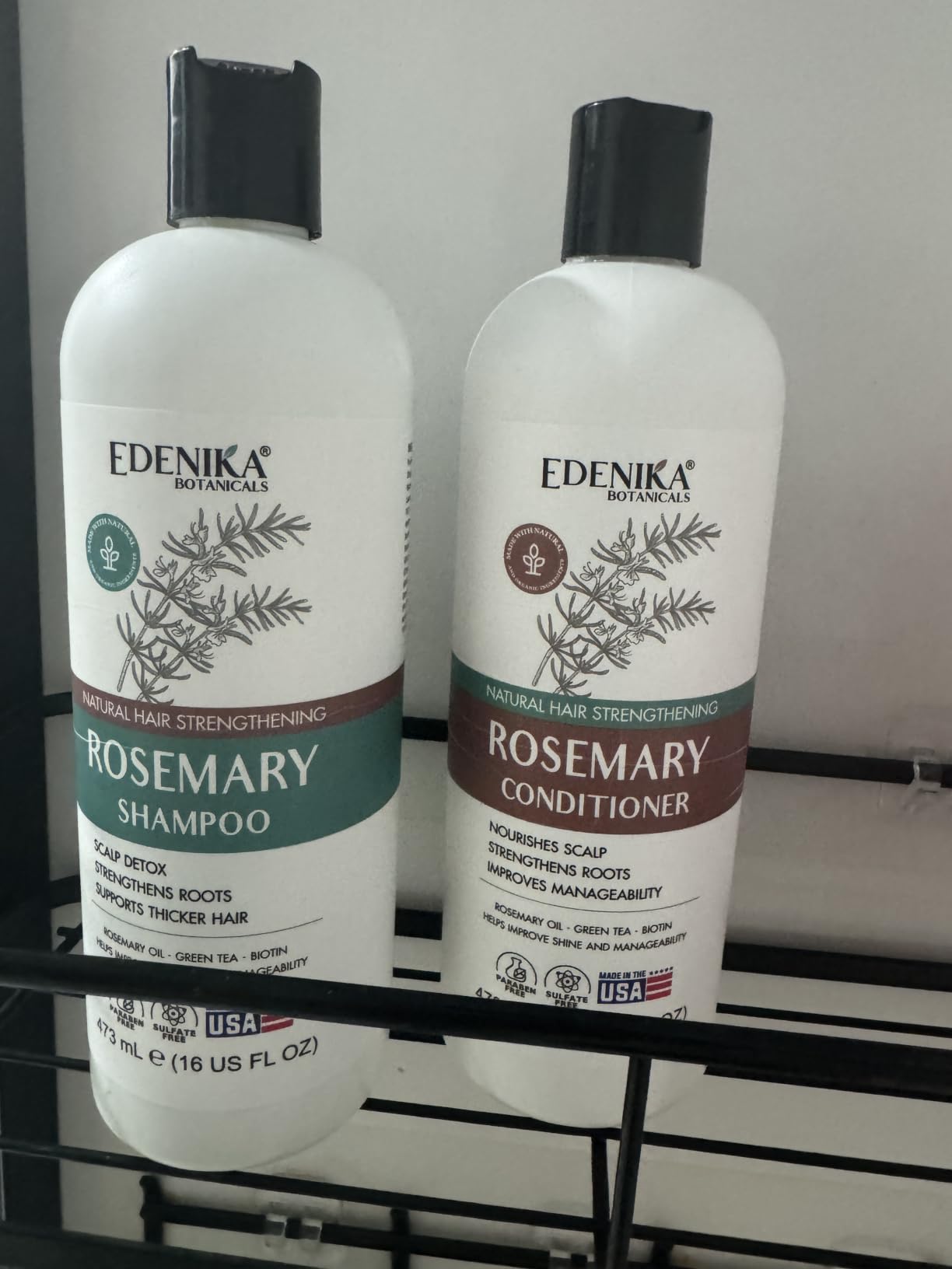 Rosemary Shampoo and Conditioner Set with 100% Rosemary Oil & Biotin for Thinning Hair, Anti-Hair Loss & Strengthening Botanical Formula, Women & Men, Sulfate-Free customer photo 2