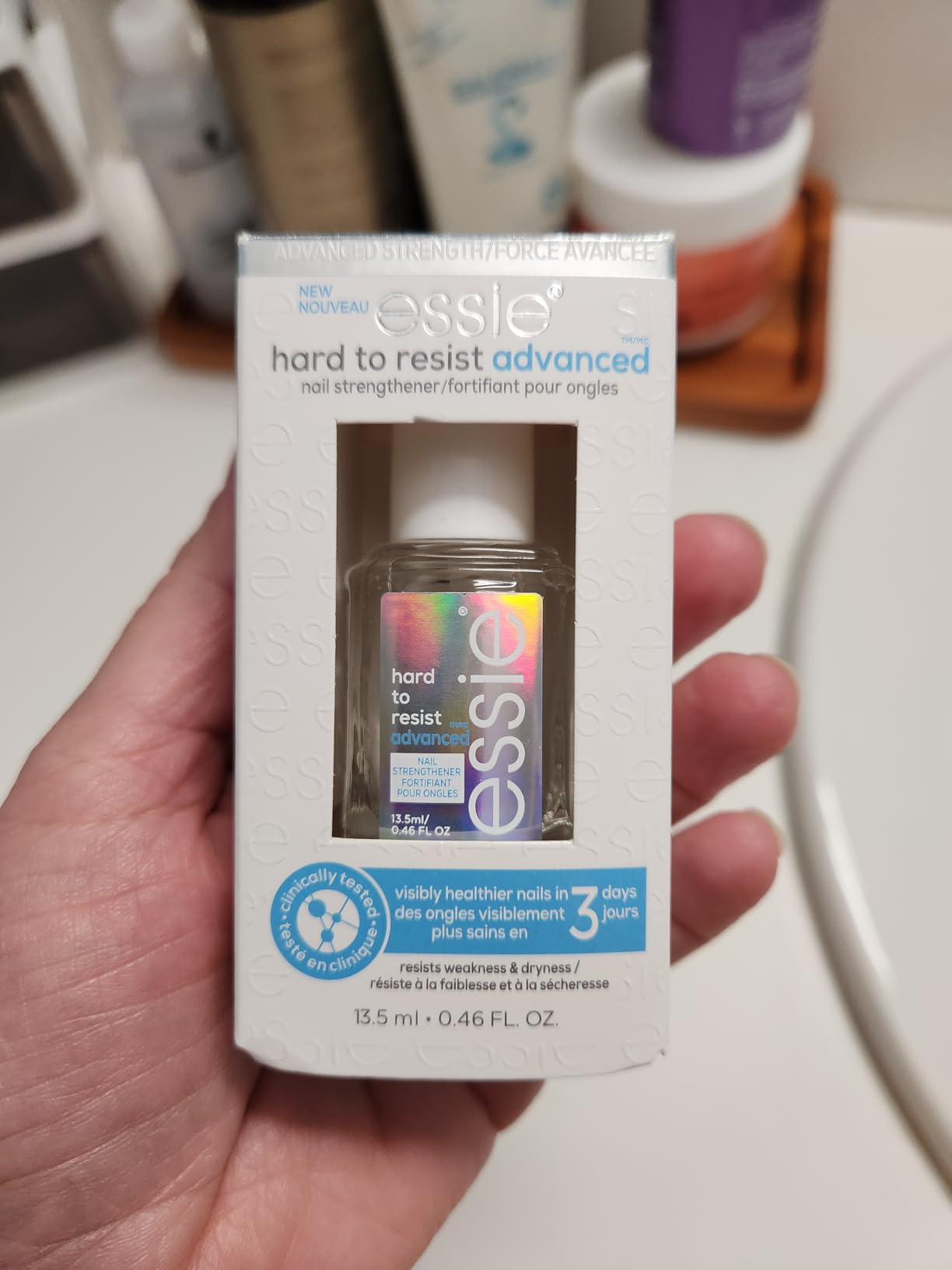 essie nail care, strengthener treatment, vegan, Hard To Resist Advanced, 0.46 fl oz customer photo 2
