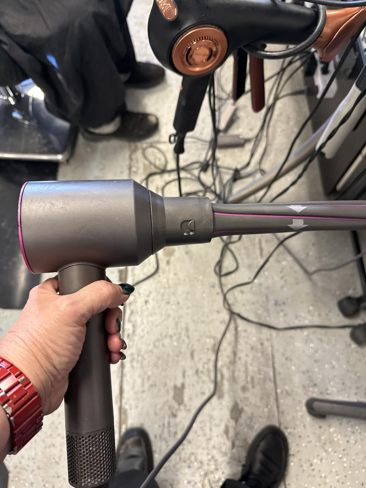 1.2 Inch/30MM Long Hair Curling Iron Barrels for Dyson Airwrap HS01 HS05 Attachment Parts Hair Tool, with Adaptor for Dyson Hair Dryer Converting to Airwrap Styler, 1 Pair customer photo 1