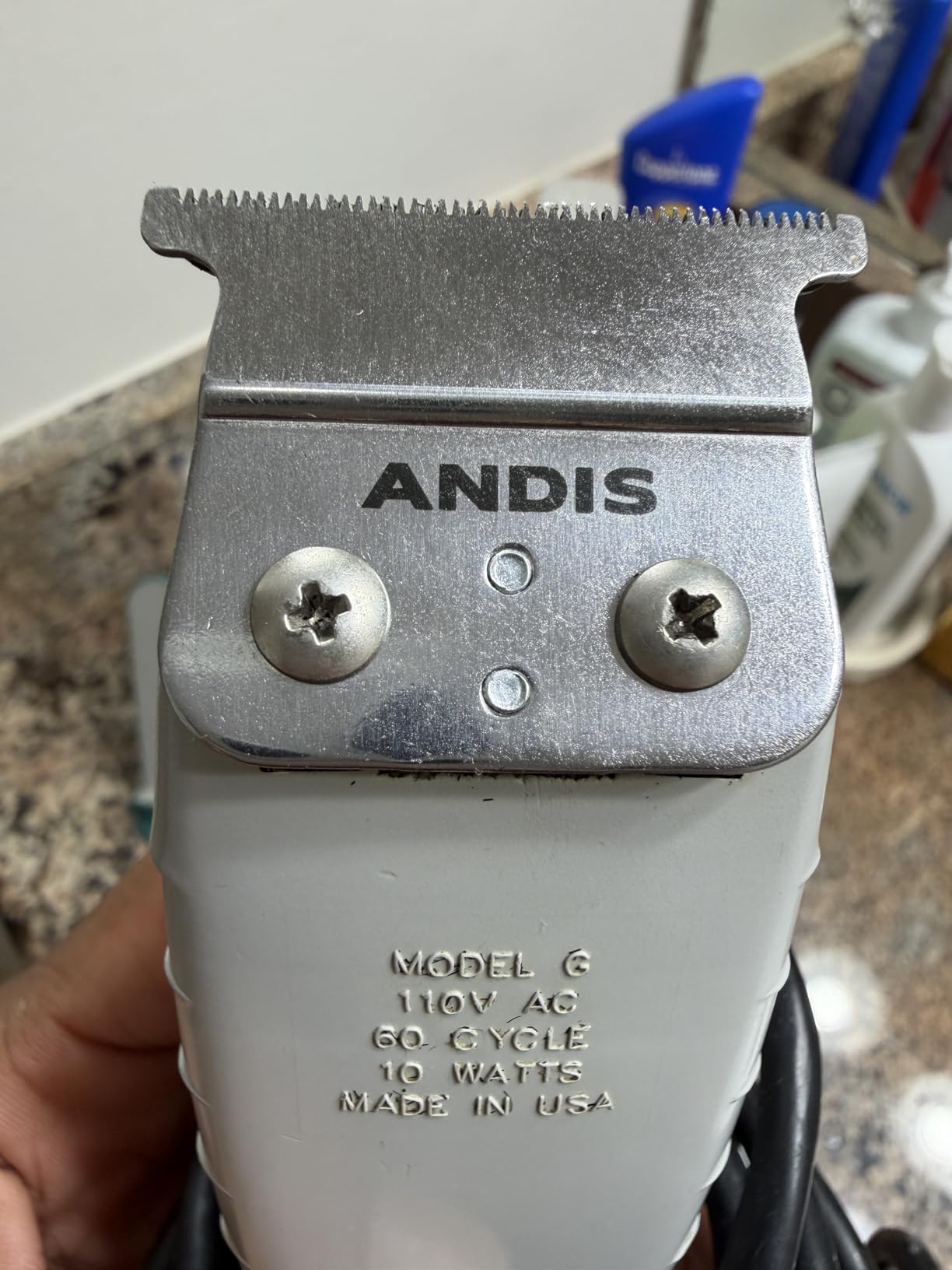Andis 04780 Professional T-Outliner Beard & Hair Trimmer for Men with Carbon Steel T-Blade, Bump Free Technology - Corded Electric Beard Trimmer, GTO, Grey customer photo 2