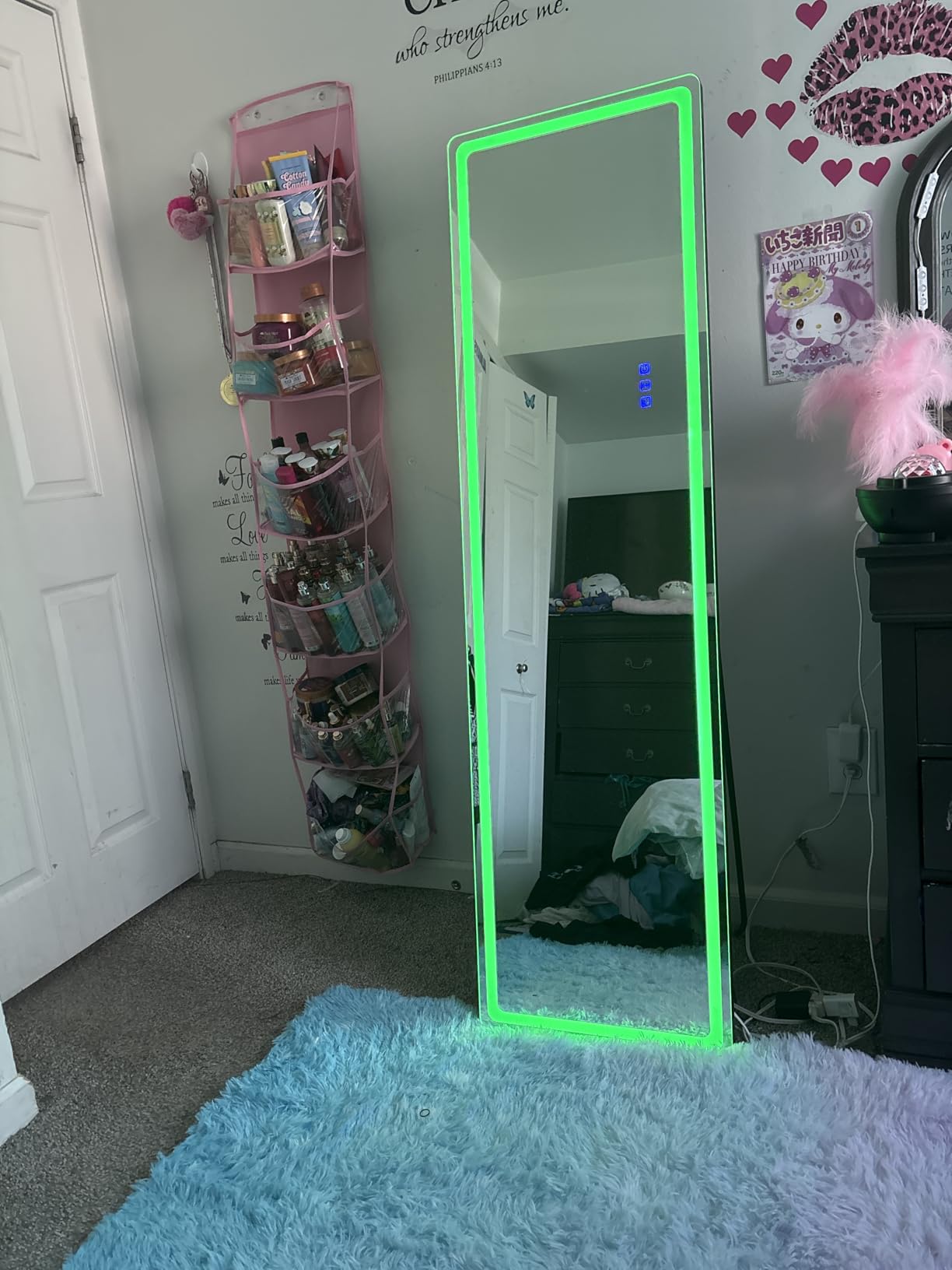 RGB Full Length Mirror with Lights, 63