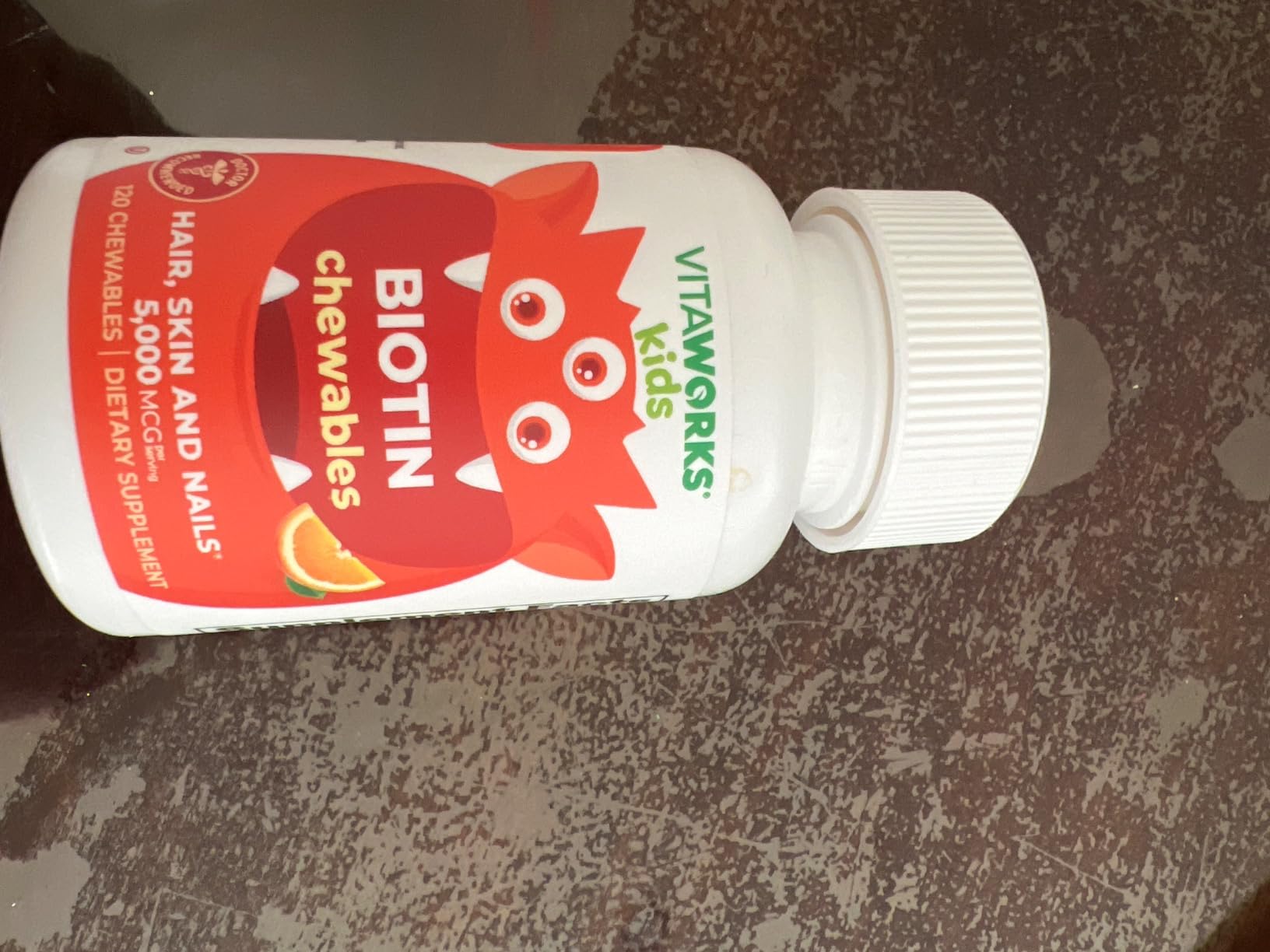 VitaWorks Kids Biotin 5000mcg Chewable Tablets | Tasty Biotin Supplement | Vegan, Non GMO | Hair Growth, Skin and Nail Heath | Hair Vitamins for Kids | 120 Chewables customer photo 2
