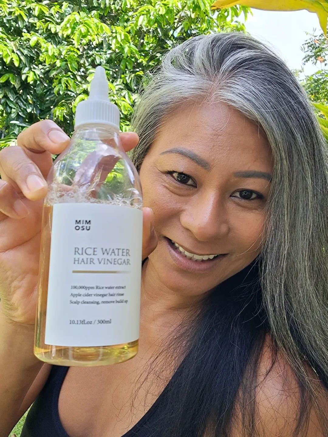 Apple Cider Vinegar with Rice Water Scalp Clarifying Hair Rinse 10oz | AHA Glycolic Scalp Cleanser for Buildup Relief & Itchy Scalp Care. Fermented Rice Water Apple Cider Vinegar Daily Hair Rinse customer photo 1