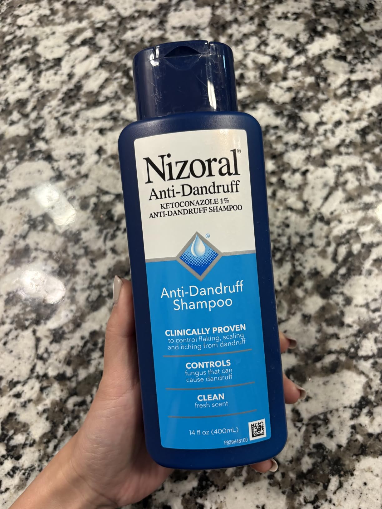 Nizoral Anti-Dandruff Shampoo with 1% Ketoconazole, 14 Fl Oz, Fresh Scent, Anti Fungal Shampoo customer photo 2