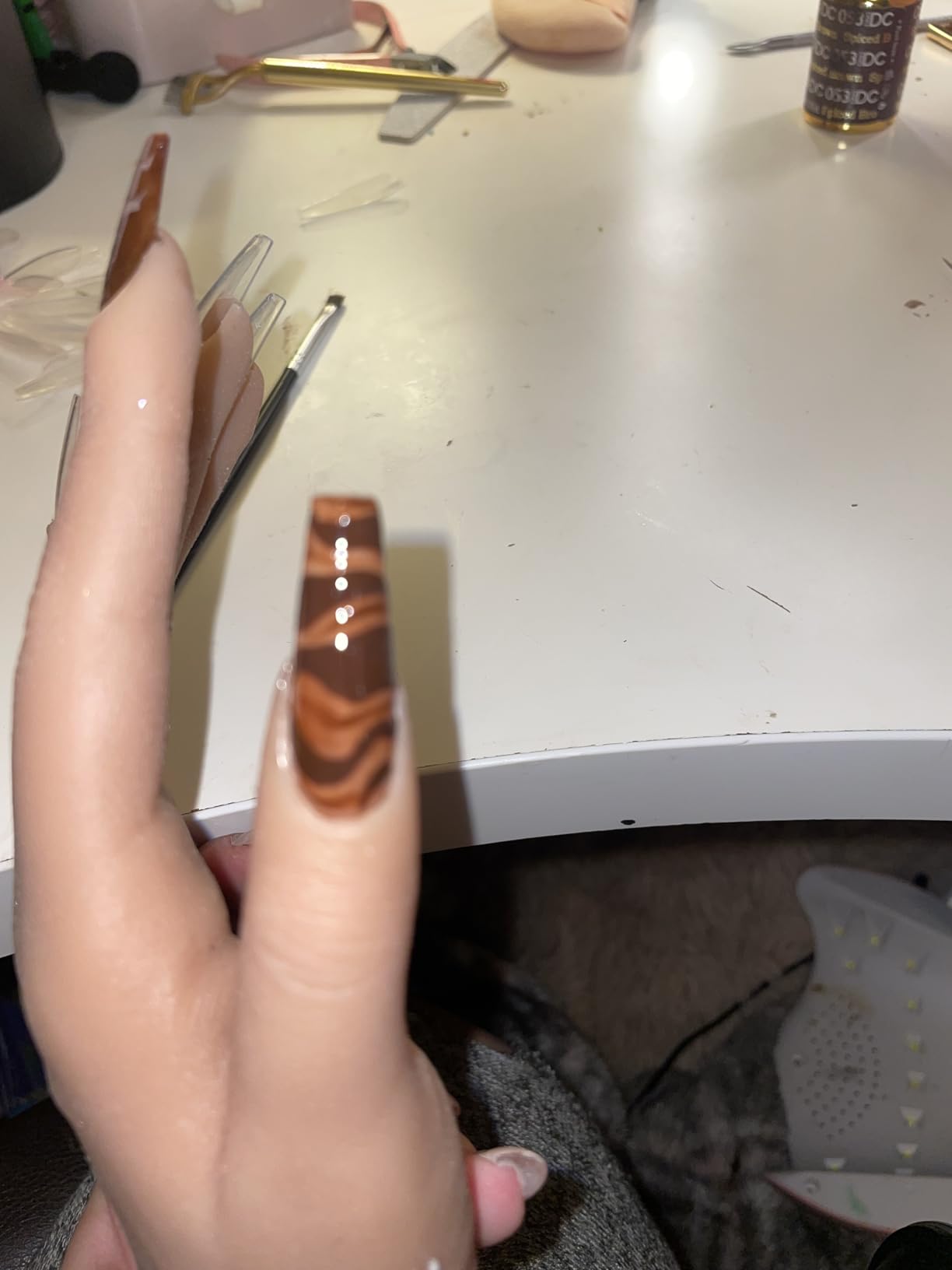 Practice Hand for Acrylic Nails- Silicone Nail Hand Practice Upgrade Nail Tips Never Fall Off, Fake Nail Manican Hand for Nail Practice, Flexible Practice Maniquin Hand with 200PCS Nail Tips customer photo 2