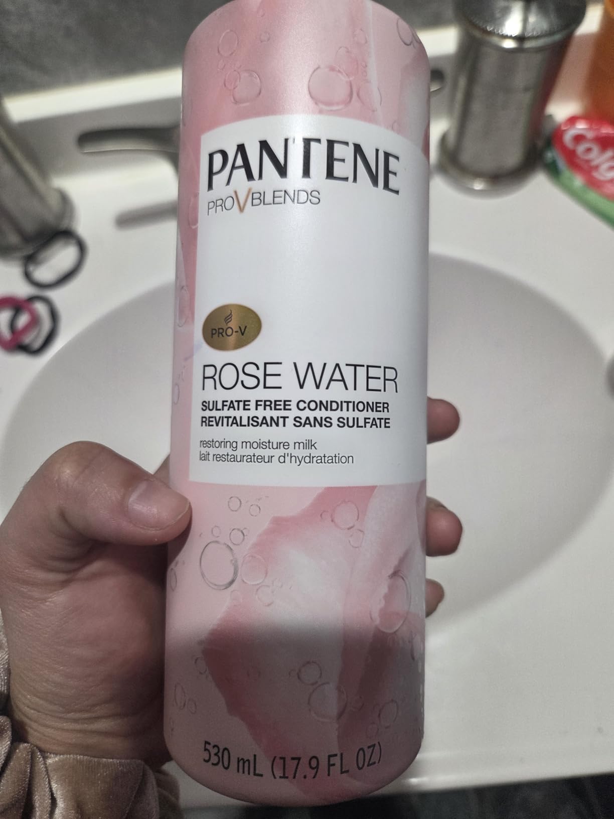 Pantene Sulfate Free Shampoo with Rice Water, Protects Natural Hair Growth, Volumizing, for Women, Nutrient Infused with Vitamin B5, Safe for Color Treated Hair, Pro-V Blends, 30.0 oz customer photo 2