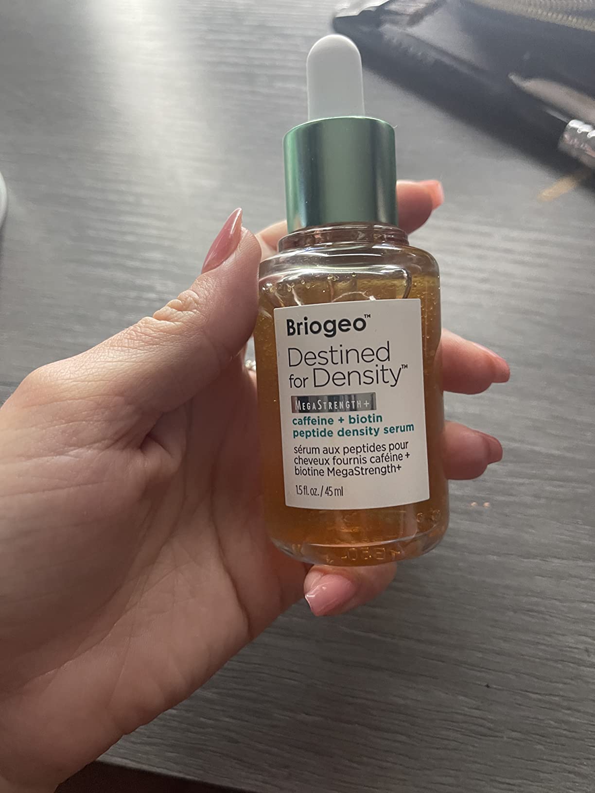 Briogeo Destined for Density Caffeine + Biotin Peptide Density Serum | Increases Hair Thickness & Volume for Fine or Thinning Hair | Fast-Absorbing & Non-Greasy | Fragrance-Free | Vegan & Cruelty-Free customer photo 2