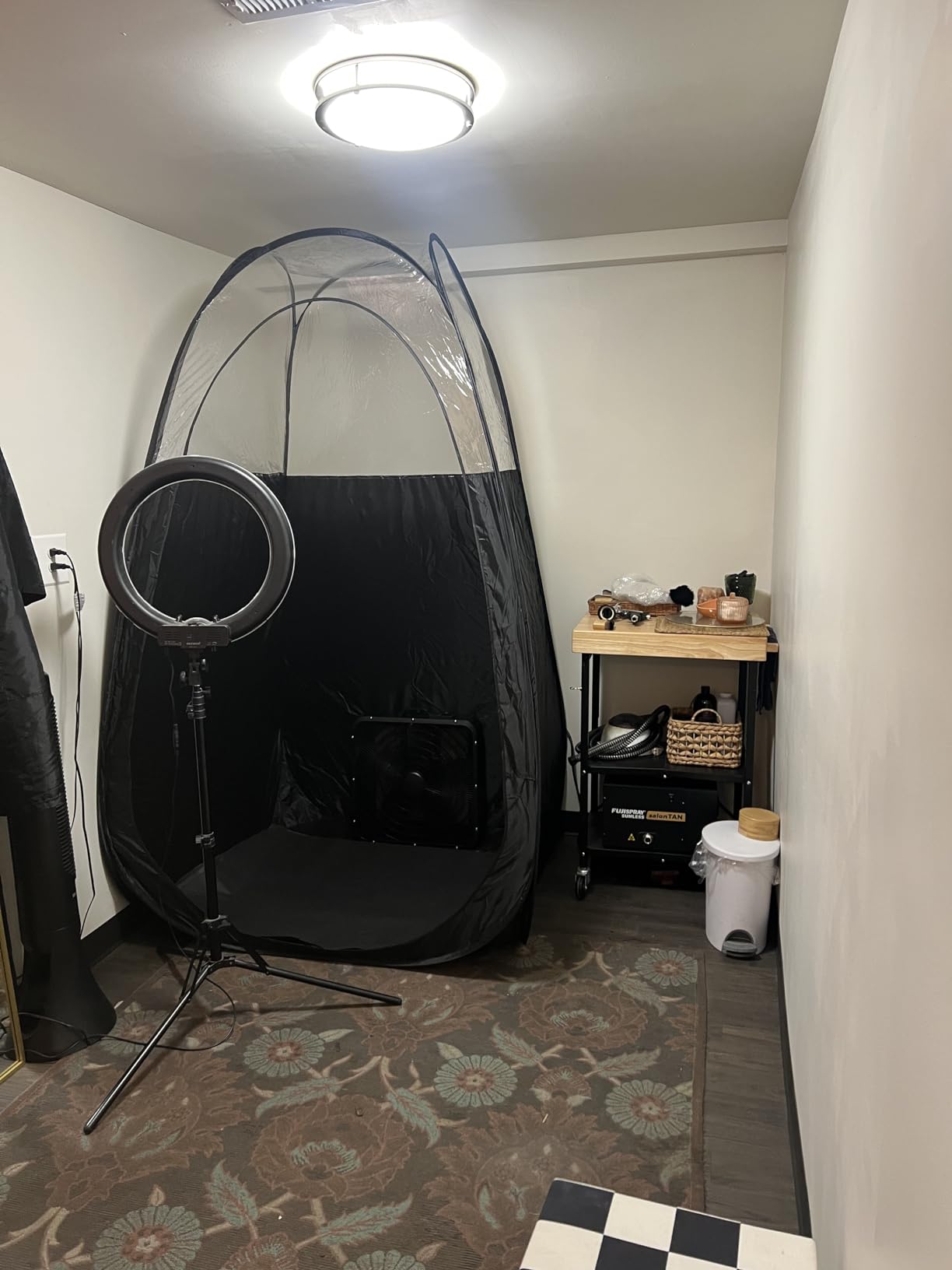 Naked Sun X-Fan Spray Tan Solution Overspray Extraction Fan and Black Tanning Tent Extractor Booth Bundle customer photo 2
