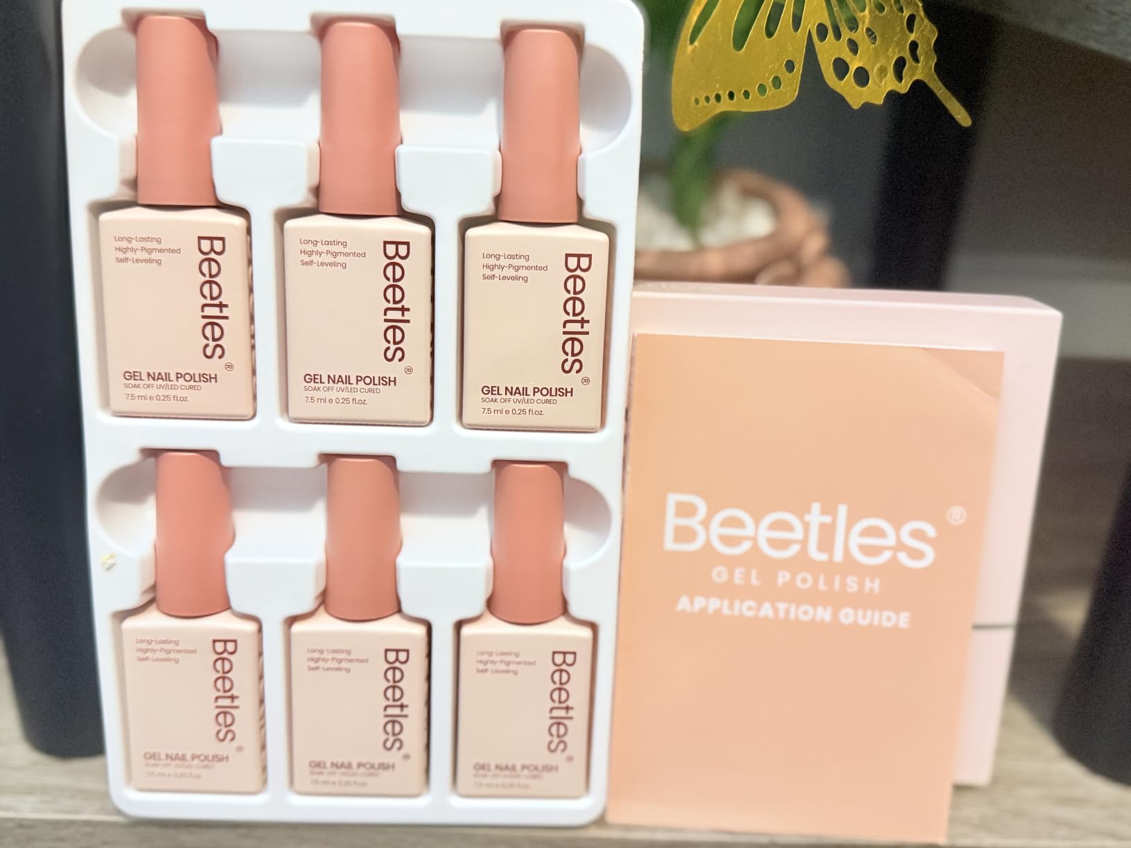beetles Gel Polish Whispers of Love Jelly Gel Nail Polish Set, 6 Colors | Milky White Nude Pink Neutral Sheer Translucent Soak Off UV Gel Nail Kit, Nail Concealer for Salon DIY Manicure Gift Women customer photo 2