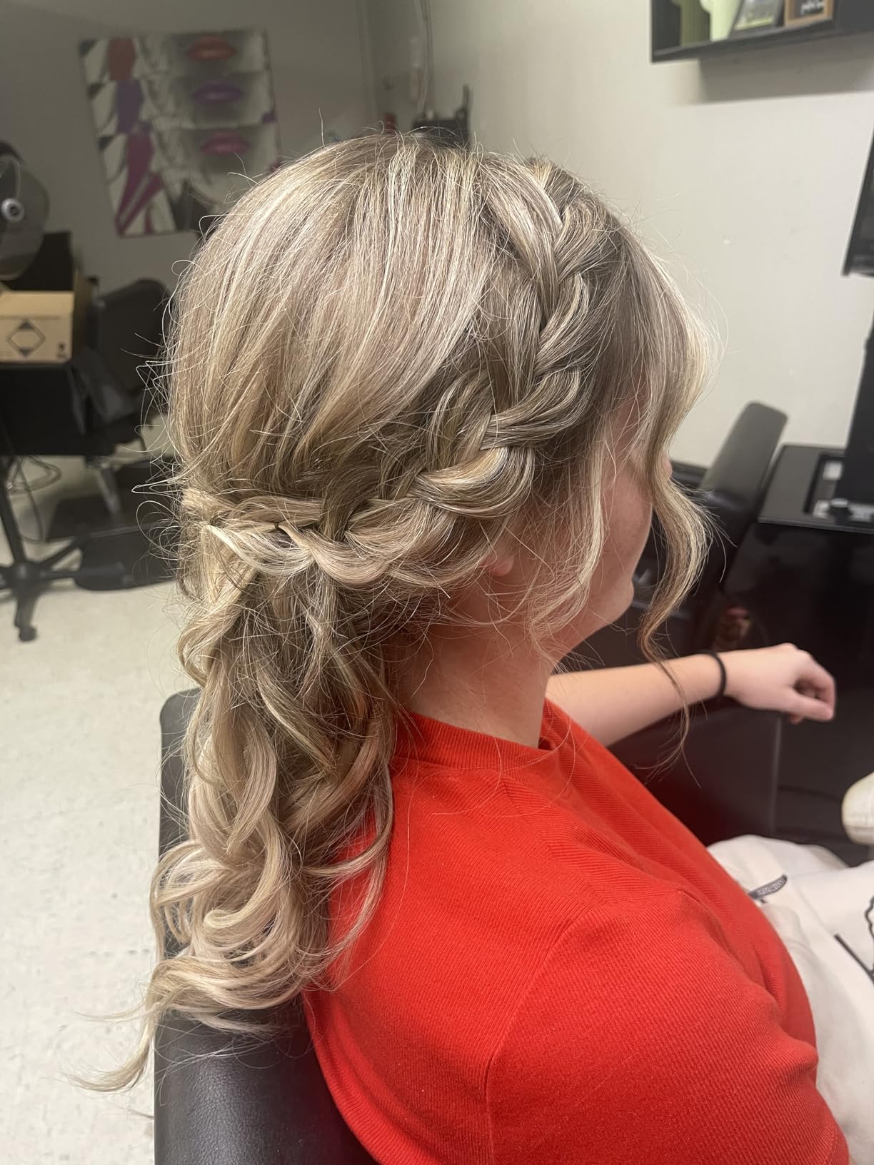 Hair Extensions Real Human Hair Clip ins, Remy Human Hair Clip in Extensions 7 Pieces 70G Golden Blonde to Light Blonde Highlights Double Wefts Clip in Hair Extensions for Fine Hair Women 16 Inch customer photo 1