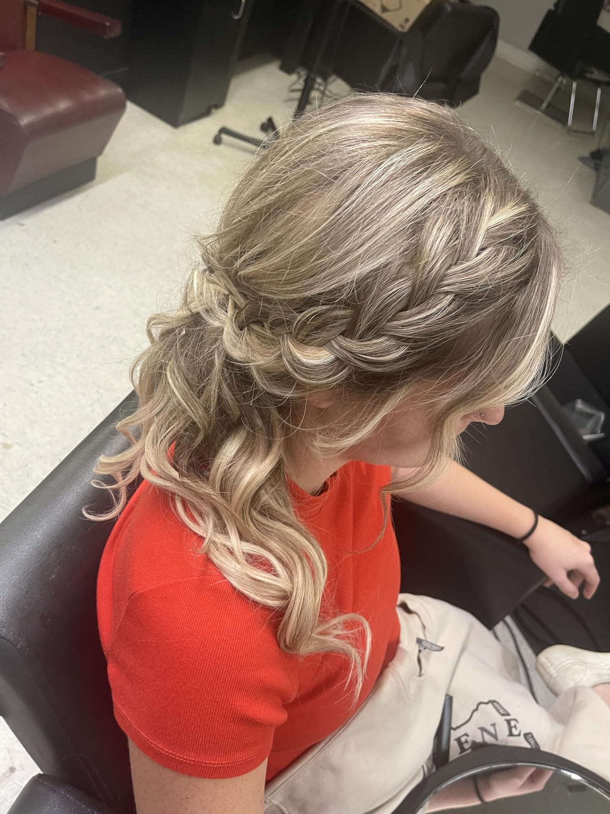 Hair Extensions Real Human Hair Clip ins, Remy Human Hair Clip in Extensions 7 Pieces 70G Golden Blonde to Light Blonde Highlights Double Wefts Clip in Hair Extensions for Fine Hair Women 16 Inch customer photo 2