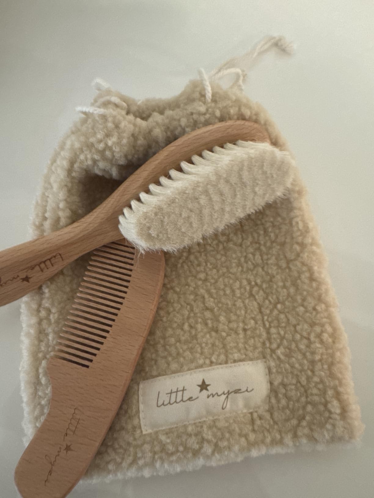 MYZI Baby Hair Brush Set - Baby Brush and Comb Set Newborn, Baby Comb and Brush Set Boy and Girl, Newborn Hair Brush and Newborn Comb - Baby Gift Set customer photo 1