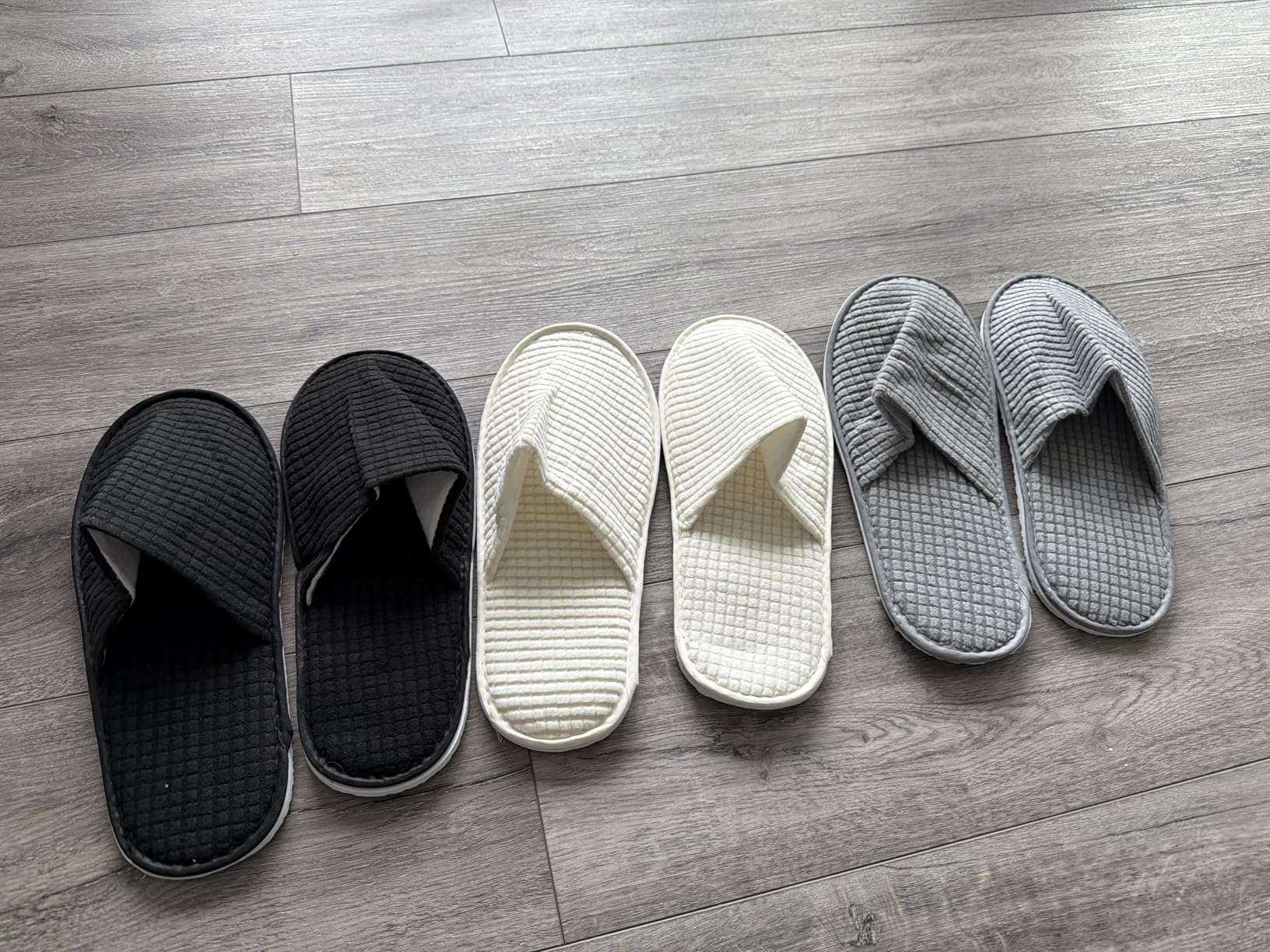 Geyoga 12 Pair House Slipper for Guest Non Slip Disposable Slipper for Travel Washable Reusable Closed Toe Hotel Bridesmaid Indoor Spa Wedding Party Shoeless Home customer photo 2