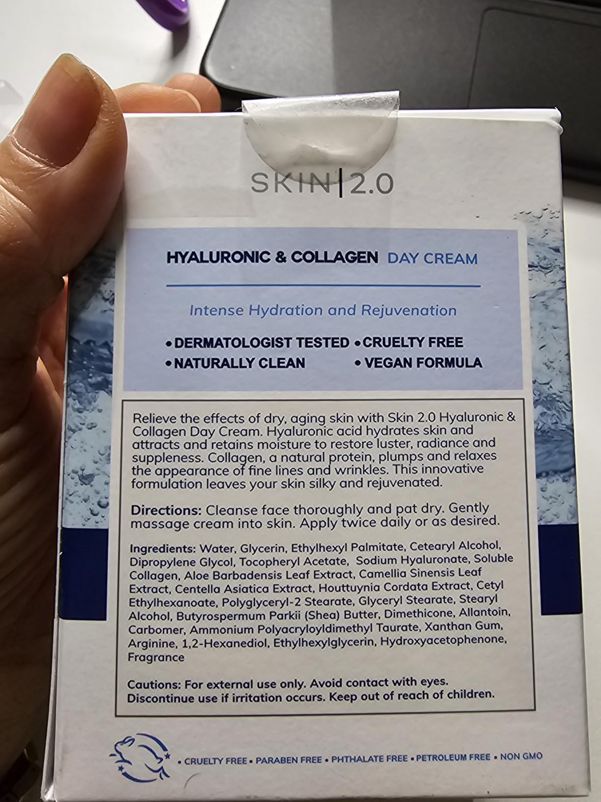 Skin 2.0 Vitamin C & Collagen Face Moisturizer - Anti Aging Day & Night Cream for Smooth & Radiant Skin, Firms & Restores Dull Complexion - Dermatologist Tested, Korean Skin Care Set, Vegan - Duo Pack customer photo 2