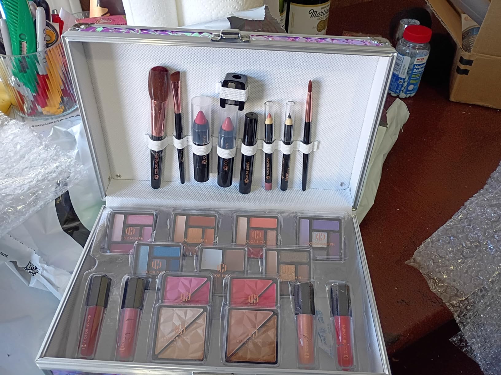 Color Nymph Makeup Kit for Teen Girls Beginner Makeup Set Train Case Pink | 24pcs Teen Girls Makeup Set, Gentle Formula Vegan, Washable Makeup for Tweens, Makeup Case customer photo 1
