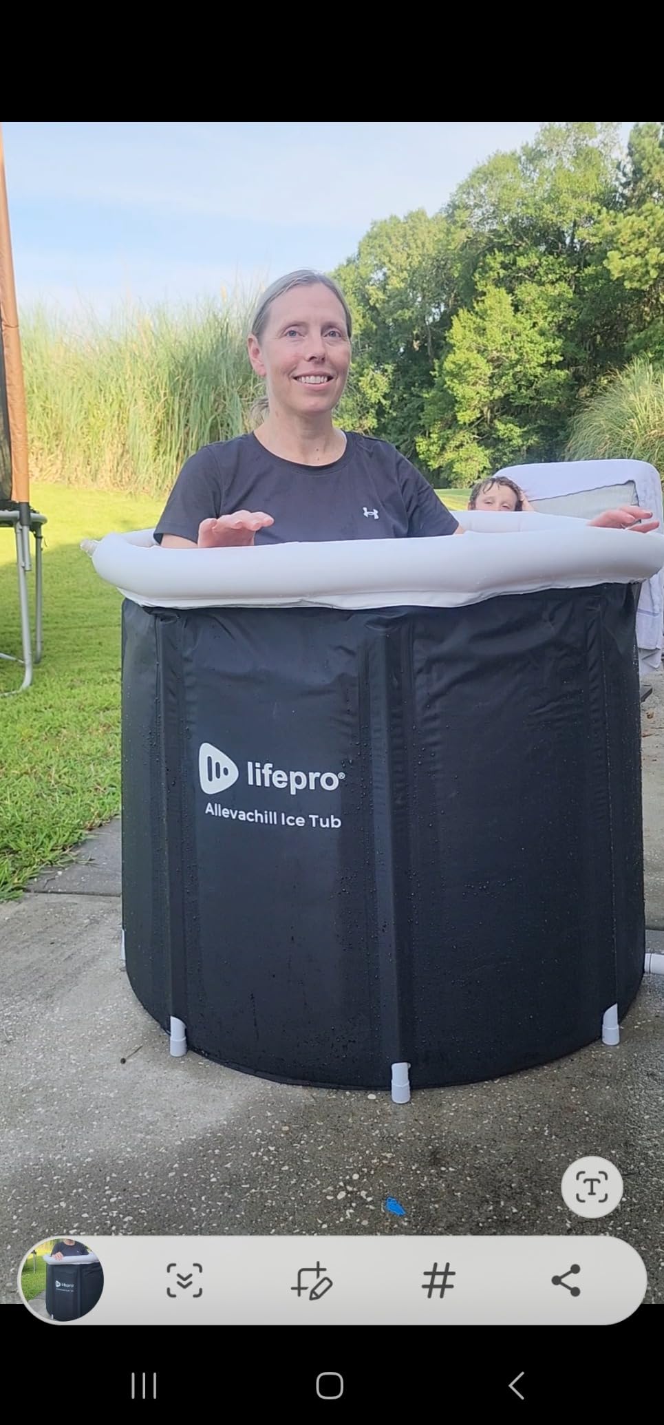 Lifepro Portable Ice Bath Tub with Lid and Storage Bag - Lightweight, Durable Cold Plunge Tub for Home Therapy Sessions - Home & Travel Ice Bath Tub for Adults and Athletes customer photo 1