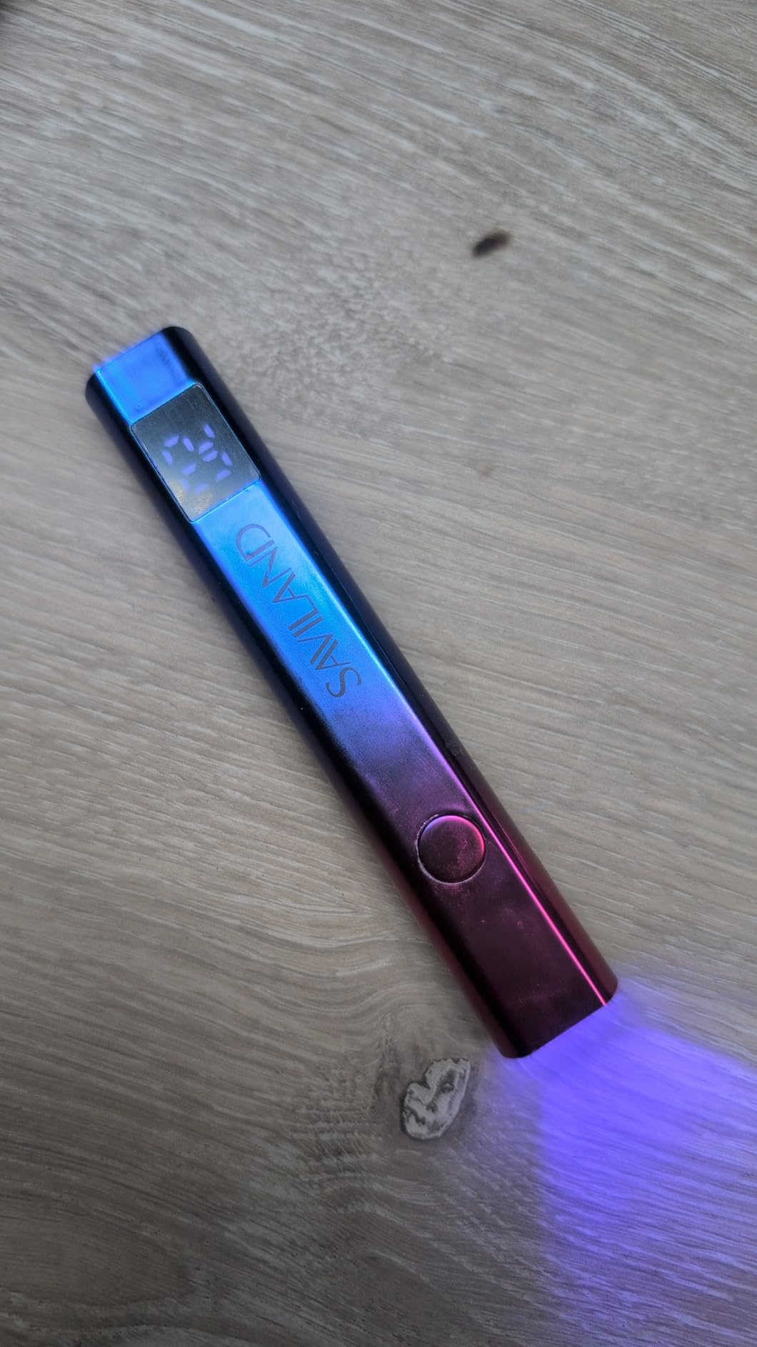 SAVILAND UV Light for Gel Nails, Mini Handheld UV LED Nail Lamp, 12W | 10s Flash Cure Lamp, 400mAh USB Rechargeable Battery, 3-Timer Setting, LED Display, Cordless, Portable, Home and Travel Use customer photo 1