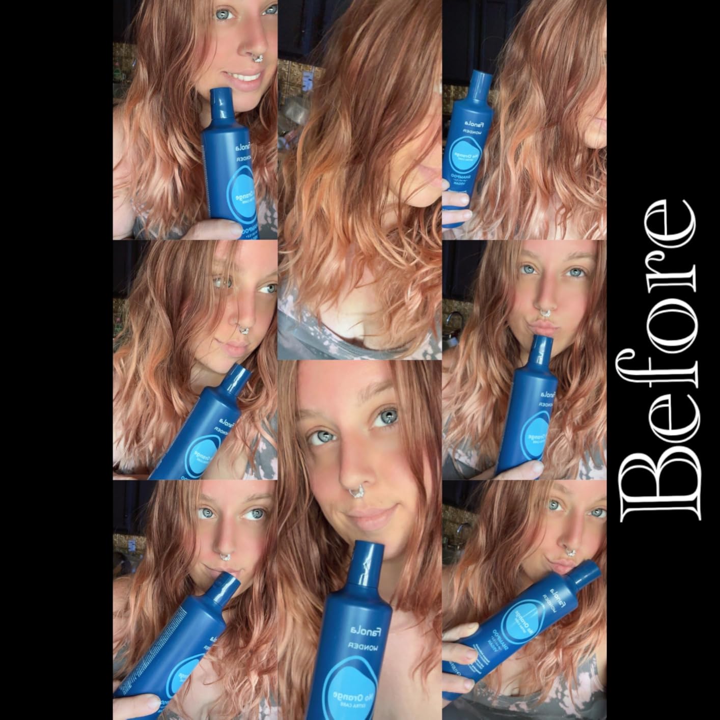 Fanola Wonder Blue Shampoo for Brunettes - Toning Hair Color Shampoo for Light Brown to Platinum Strands - Neutralizes Orange & Brassy Tones - Vegan & Sulfate-Free (11.8 fl oz) customer photo 1
