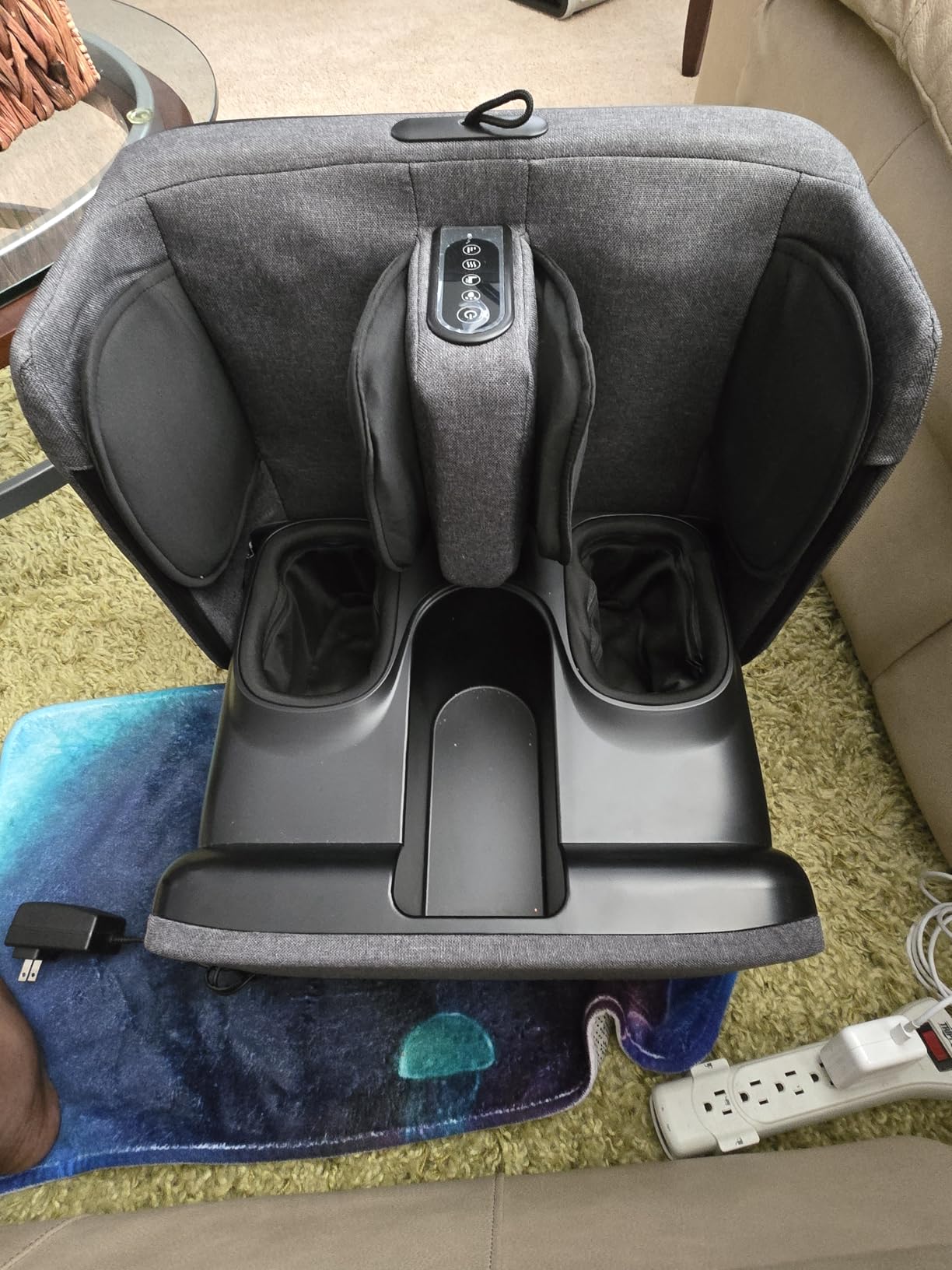 Carepeutic Foldable Foot & Leg Massager with Shiatsu, Air Kneading & Heat | Foldable Shiatsu Foot Massager & Calf Massager with Heat, Air Kneading, Rolling & Adjustable Modes for Home Relaxation customer photo 1