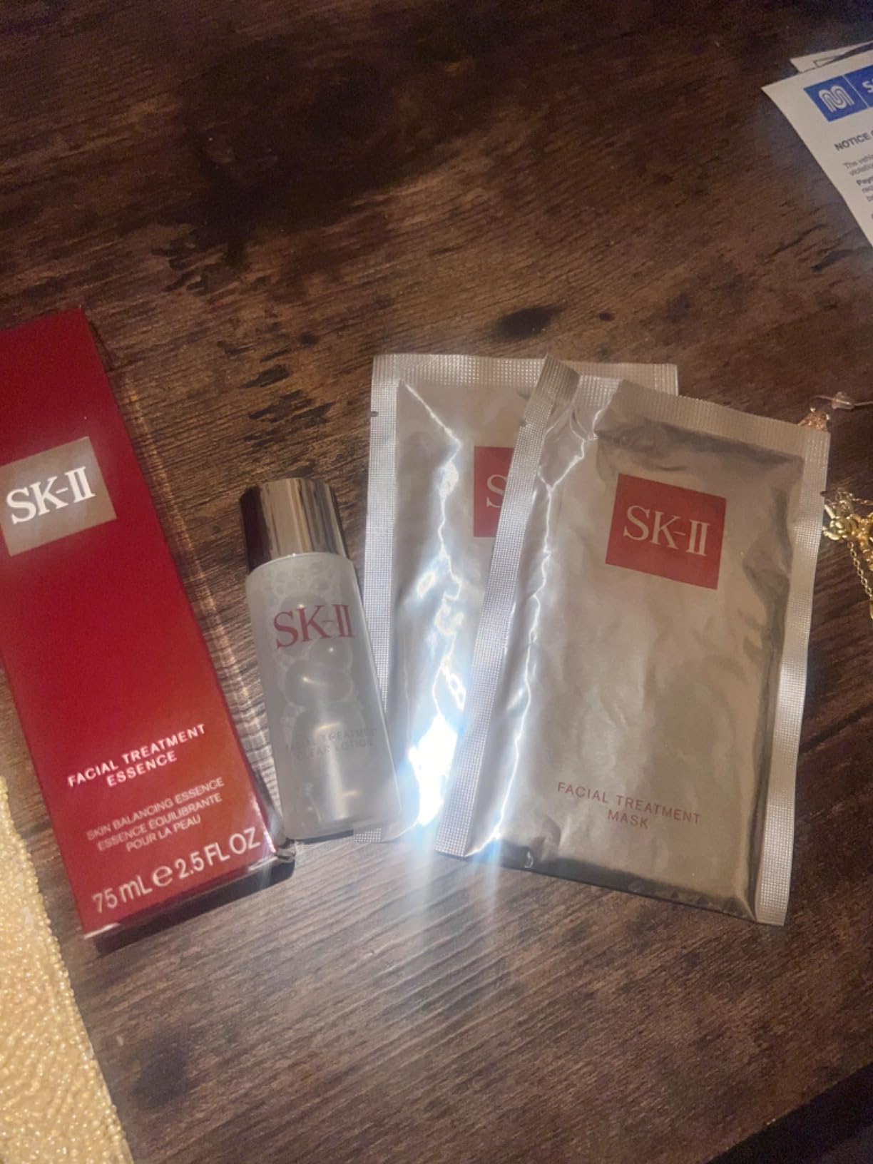 SK-II First Experience Skin Care Set - Gift Set Includes Treatment Face Masks, Facial Essence & Face Toner - Helps Improve Dryness, Refine Skin Texture & Reduce Fine Lines & Wrinkles (4 Count) customer photo 2