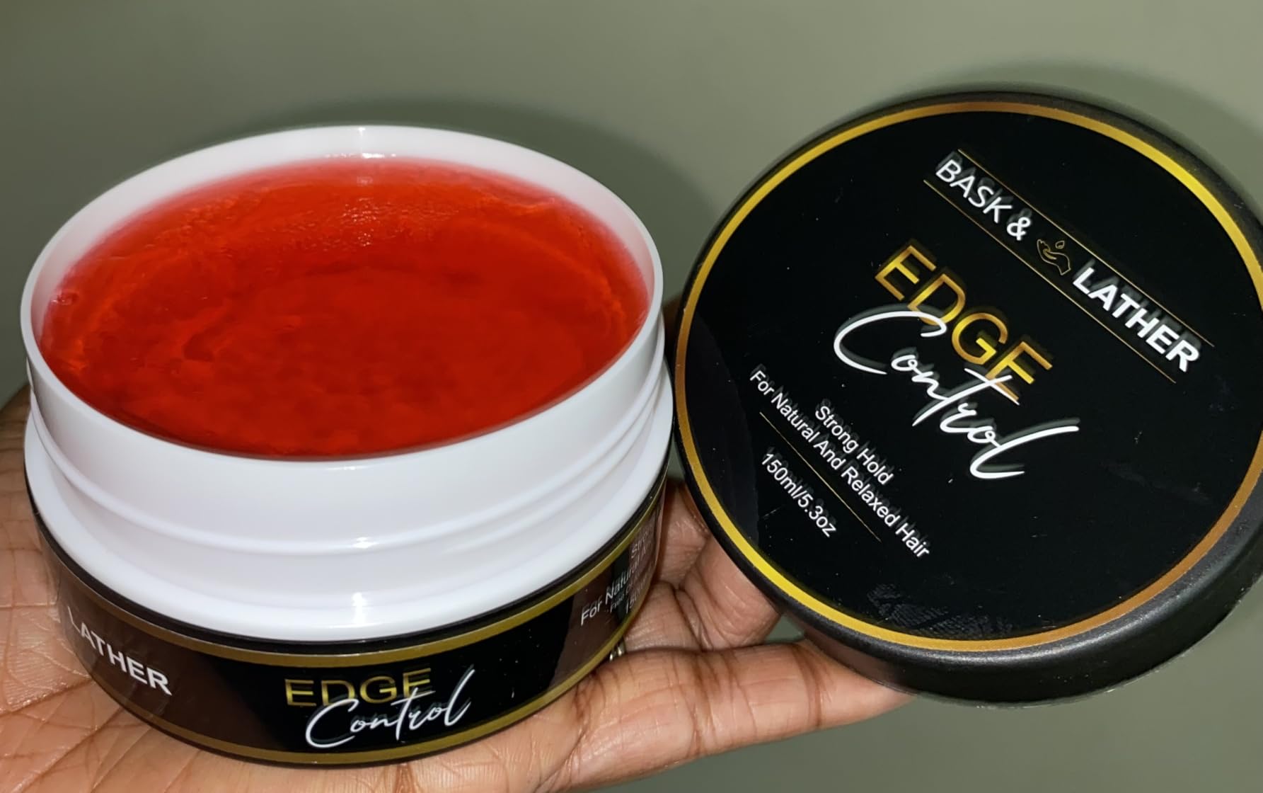 Strong Hold Edge Control Gel with Castor Oil, Non-Greasy, Non-Flaking, No White Cast, Long Lasting, Supports Hair Growth, Natural Formula, For All Hair Types, 5.3 Fl Oz customer photo 2