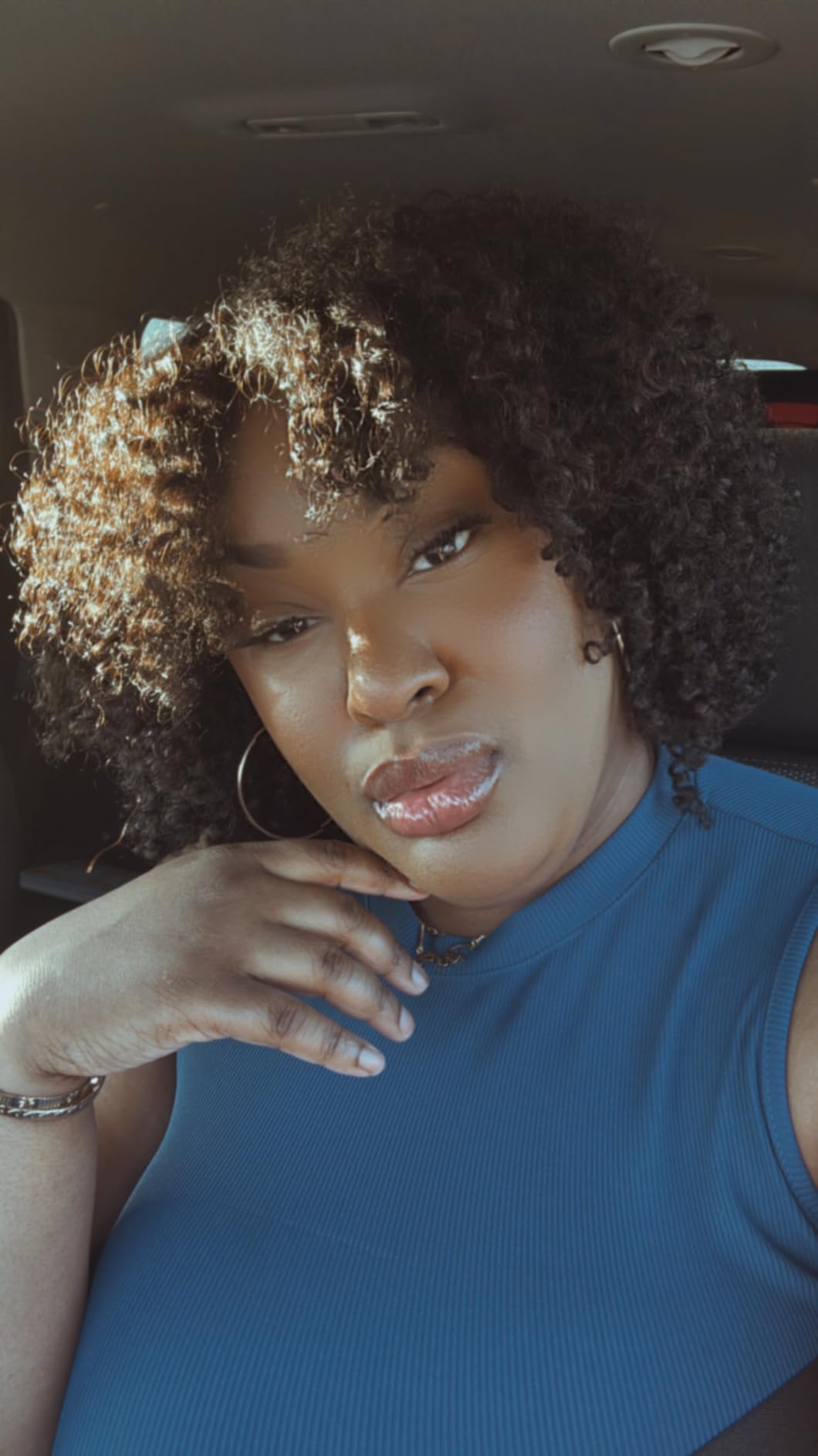 ISEE Wear and Go Glueless Wig Afro Kinky Curly Lace Front Wigs Human Hair 7x5 HD Lace Afro Curly Wigs for Women Lace Pre Cut Glueless Wigs Pre Plucked 16 Inch customer photo 2