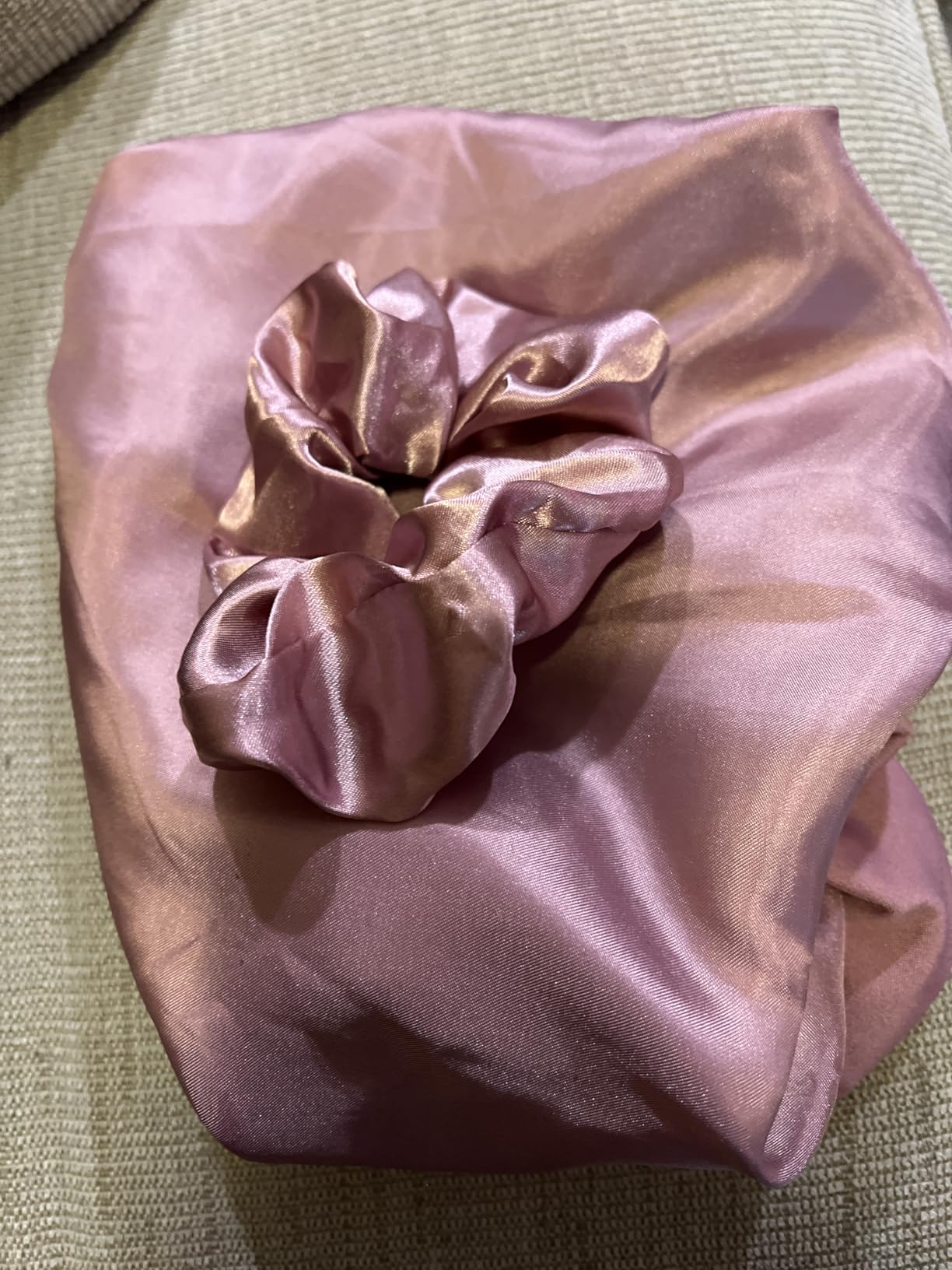 2+2 Satin Bonnets with Scrunchies for Kids, Cute Hair Bonnets for Girls Sleeping Curly Hair customer photo 2