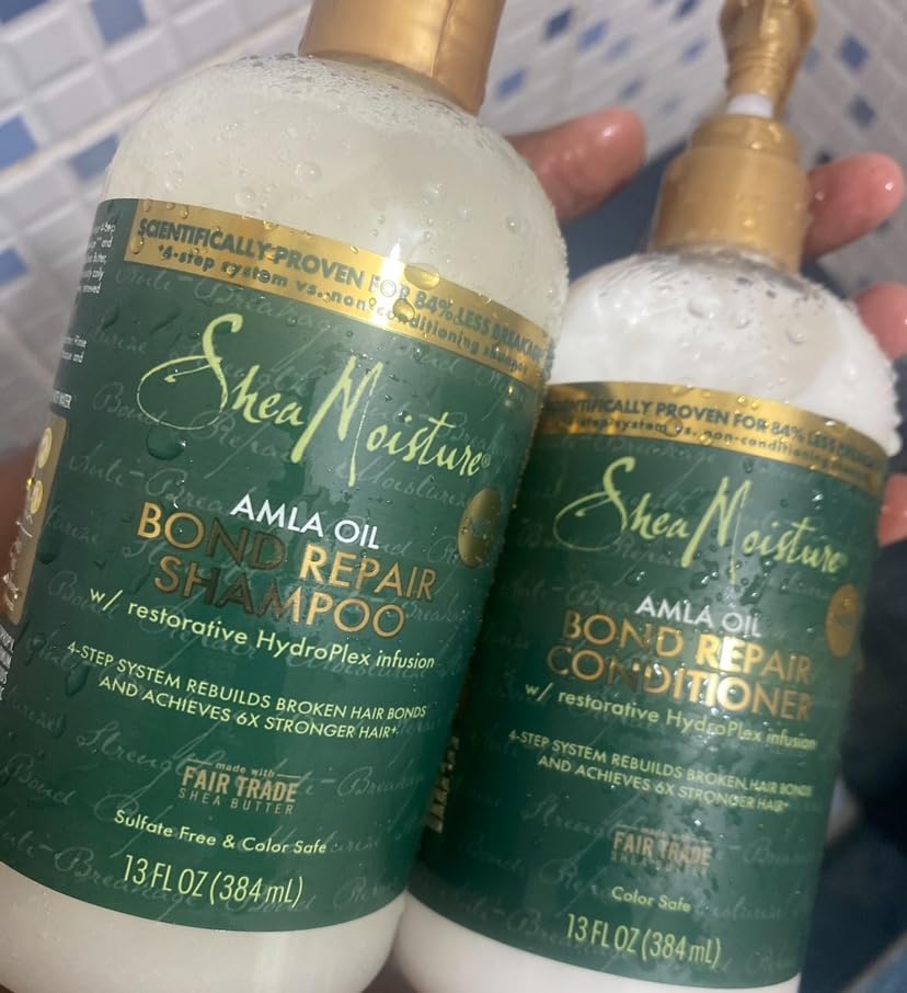 Shea Moisture Bond Repair Shampoo Amla Oil Deeply Cleanses And Removes Build Up To Repair Hair Bonds With Hydroplex Technology And Amla Oil With Restorative HydroPlex Infusion 13 Fl Oz customer photo 1