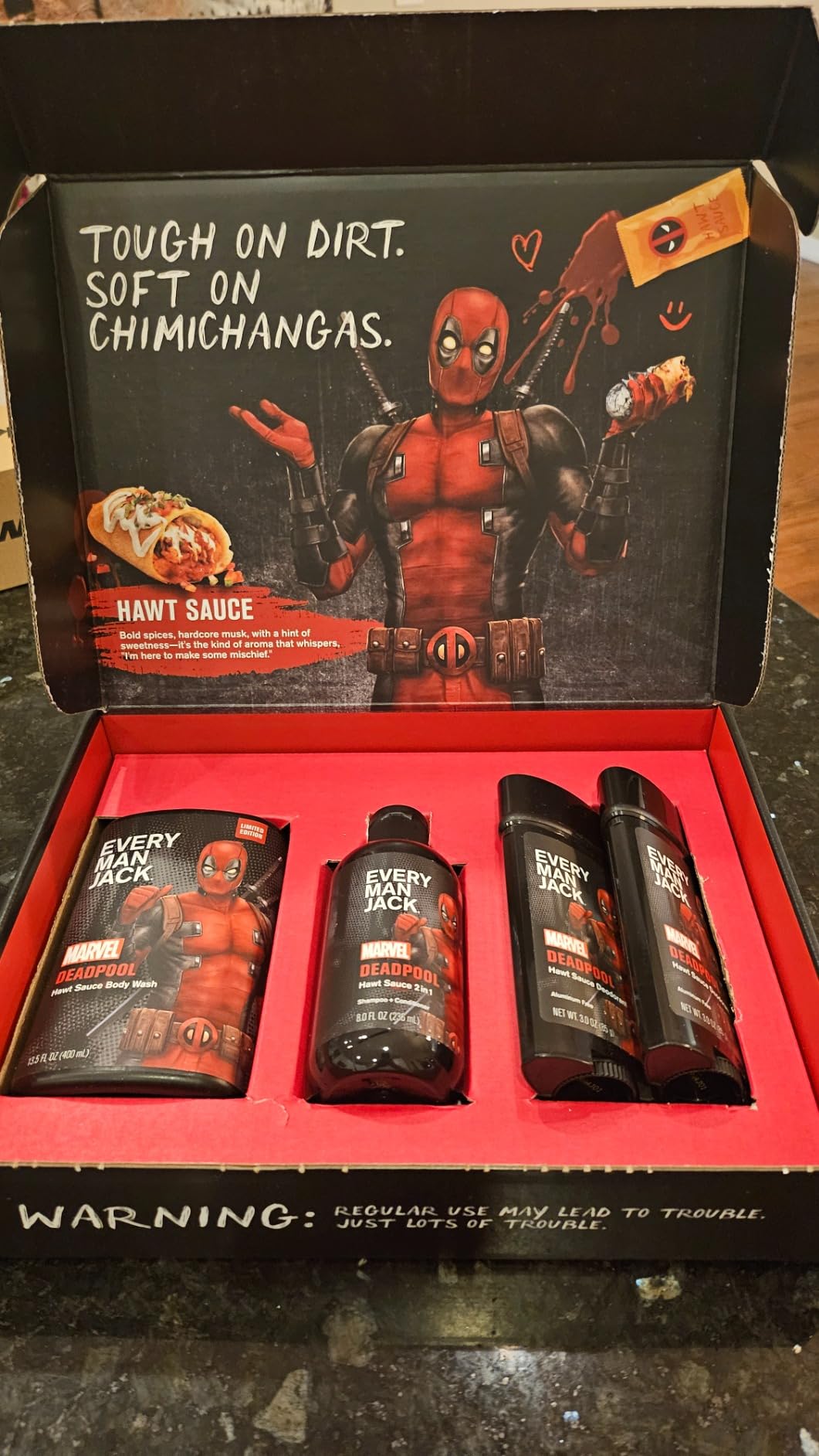 Every Man Jack Spider-Man Body Set - Perfect for Every Guy & Marvel-Lover - Bath and Body Marvel Gift Set with Clean Ingredients & Incredible Scents - Includes Body Wash, Shampoo & Deodorant 2-Pack customer photo 1
