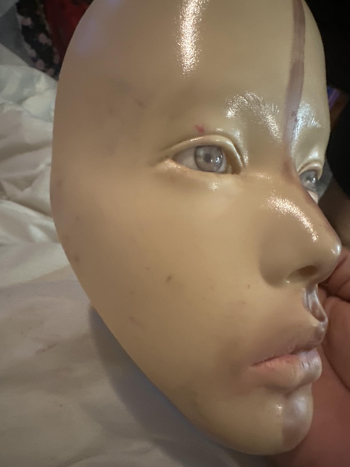 Makeup Practice Face, Liflikee Makeup Mannequin Face with Makeup Practice Face Board, Silicone Full Face Practice Eyelash Eye Shadow, for Emerging Makeup Artist, Girl's Gift, Reusable makeup Face (C01) customer photo 2
