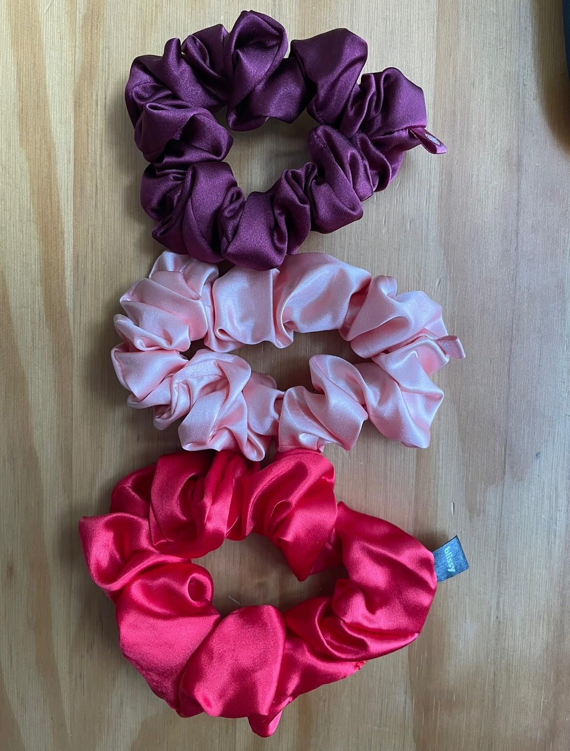 Fishers Finery 25 Momme Pure Mulberry Silk Large Scrunchies - Hair Tie Set, Gentle and Prevents Breakage (Taupe|Chocolate|Black- 3 PK) customer photo 1
