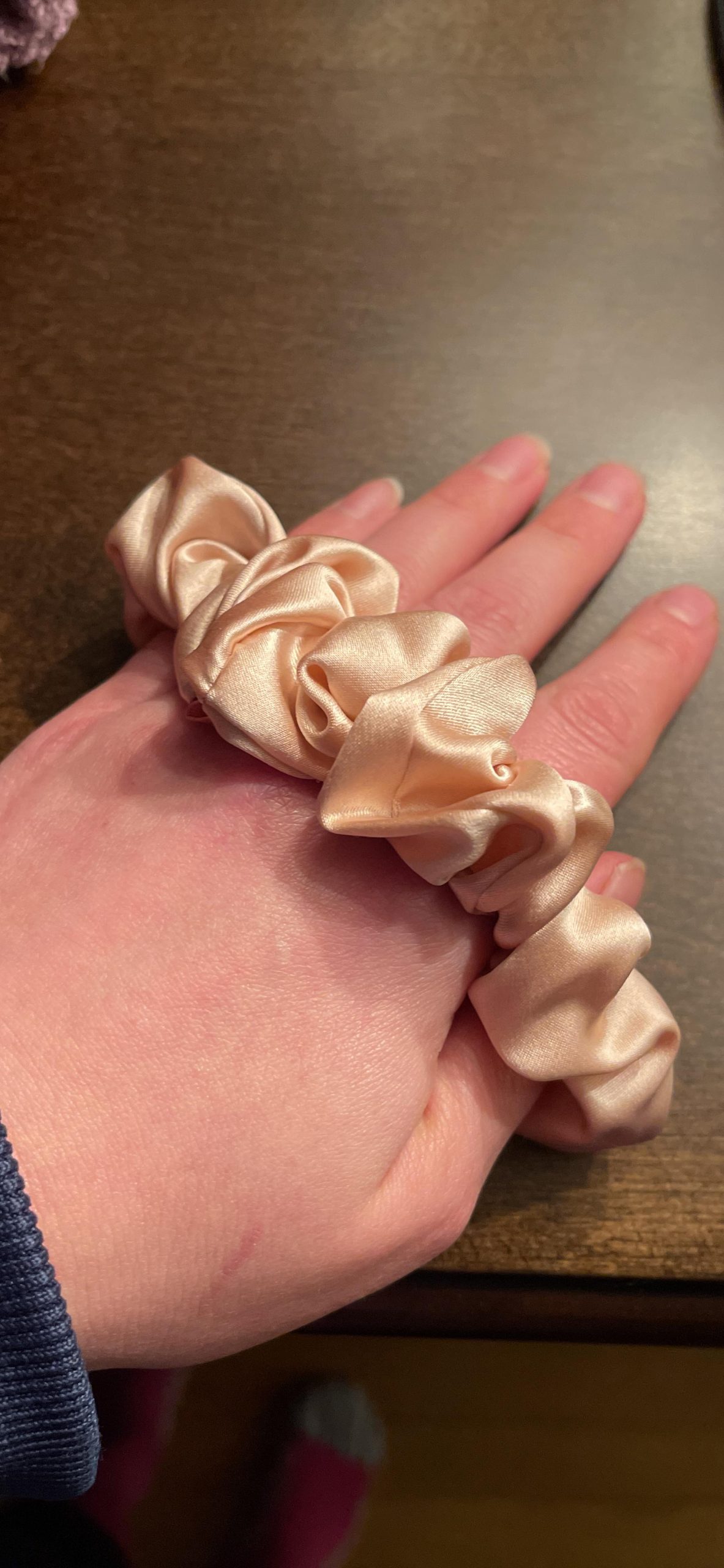Fishers Finery 25 Momme Pure Mulberry Silk Large Scrunchies - Hair Tie Set, Gentle and Prevents Breakage (Taupe|Chocolate|Black- 3 PK) customer photo 2