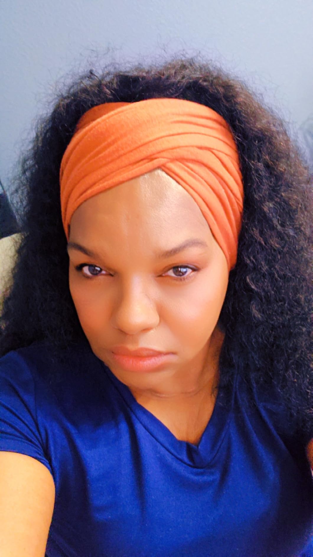 Kinky Straight Headband Wig, Soft & Natural as Human Hair, Glueless Headband Wigs for Black Women, Long Black Italian Yaki Synthetic Half Wig (1B Natural Black, 16 Inch) customer photo 2