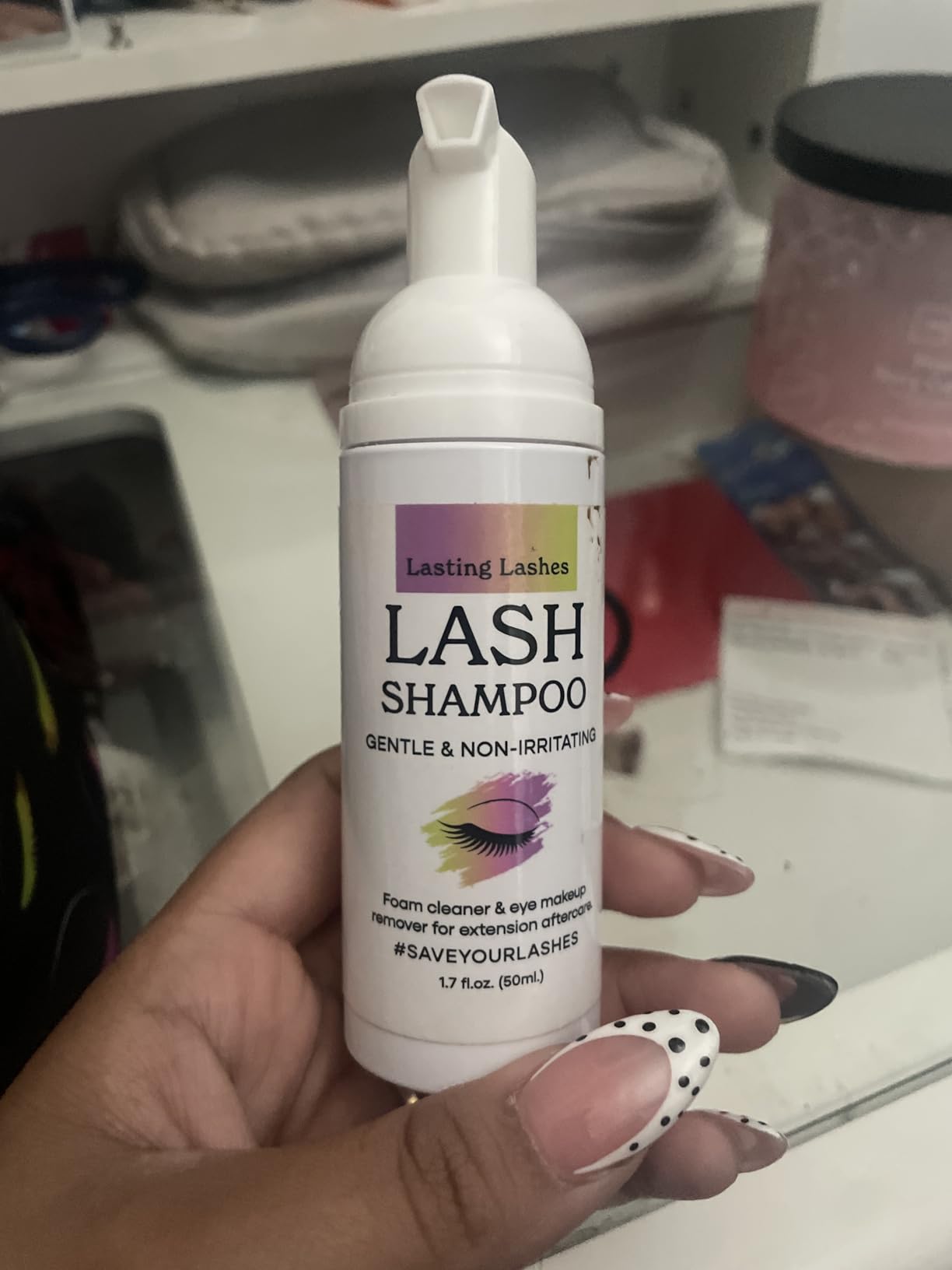 Lash Shampoo Kit - Premium Lash Extension Cleaning Kit & Care Set with Fan, Brush, Oil-Free Eyelash Cleanser, Goggles for Shower & Sleep Mask - Lash Bath Kit & Aftercare System customer photo 1