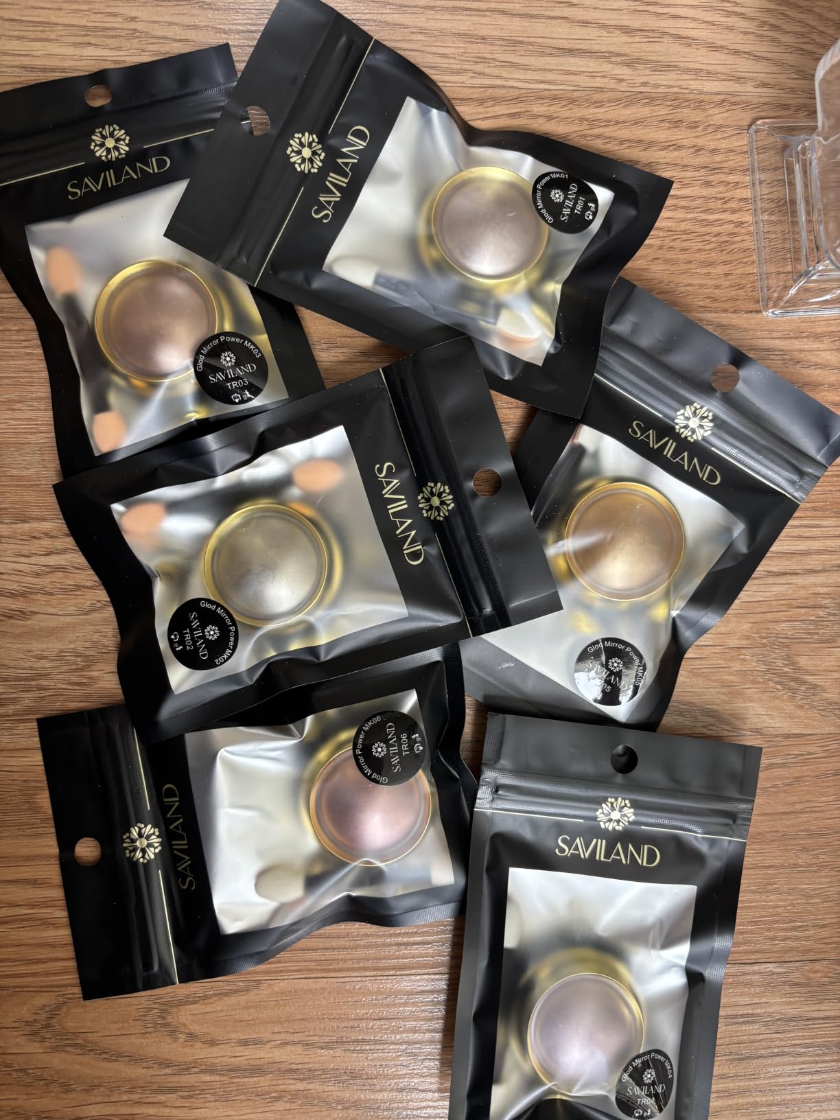 SAVILAND White Pearl Chrome Nail Powder Kit with 15ml No Wipe Top Coat | Non-Flying Grain-Free Formula, With Chrome Applicator, Pearlescent Pigment, Aurora Mirror Effect, Home DIY and Salon Use customer photo 1