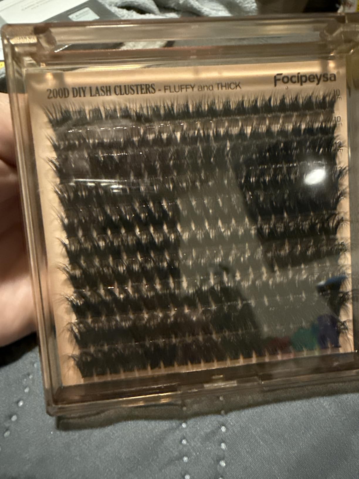 Thick Eyelash Extension Kit Volume Lash Clusters Kit 10-18mm Individual Lashes Clusters 100D DIY Lash Extension Kit 200pcs Clusters Lash with Bond and Remover Lash Applicator by Focipeysa customer photo 2