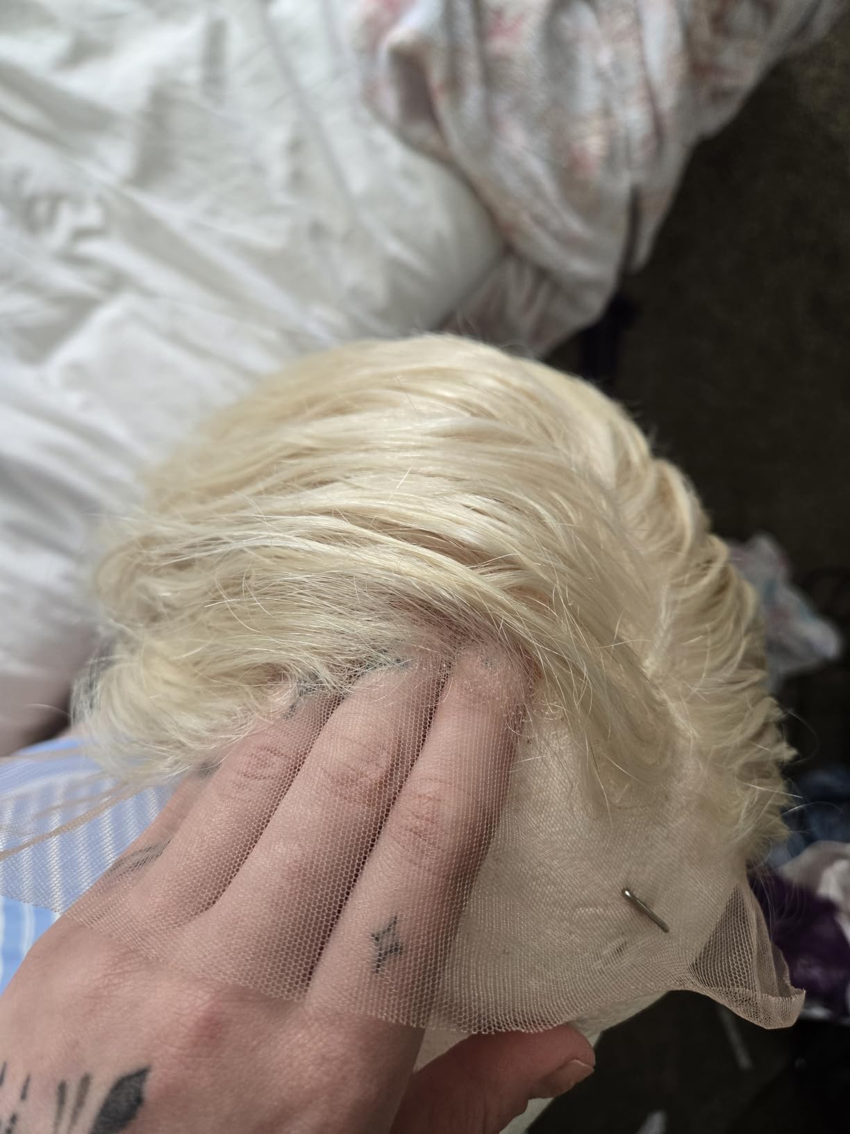 LETMIEO 30 Inch 613 13x6 Lace Front Wig Human Hair Blonde Lace Wig | 180% Density, HD Transparent Lace Wig Pre Plucked, Straight Wig with Natural Hairline Glueless Wig for Women customer photo 1