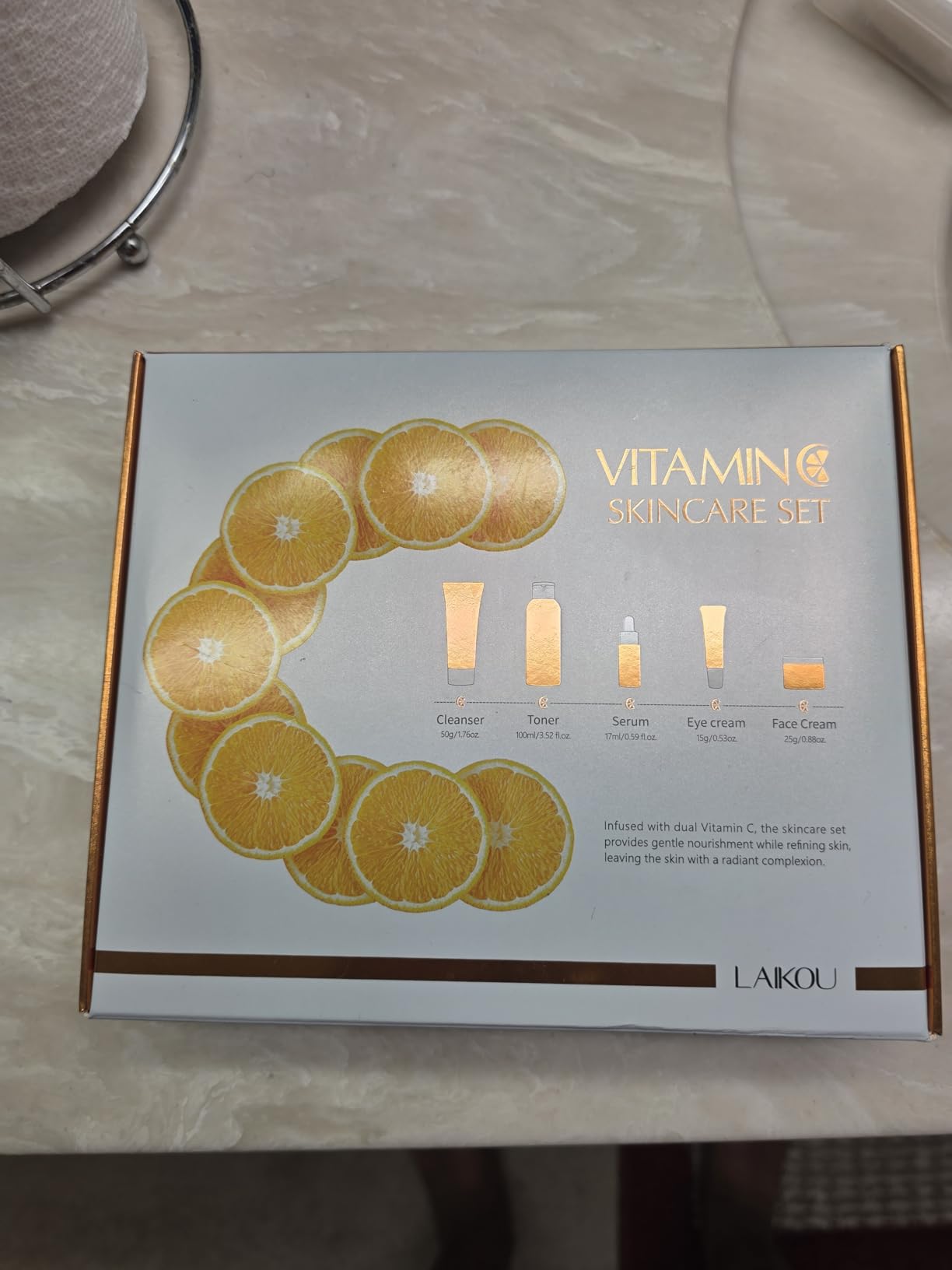 Vitamin C Skincare Set, 5-In-1 Skincare Gift Set With Cleanser, Toner, Face Serum, Face Cream, And Eye Cream, Skin Care Products For Teen Girls, Long-Lasting Moisturizing Skincare Set For Women Men customer photo 2