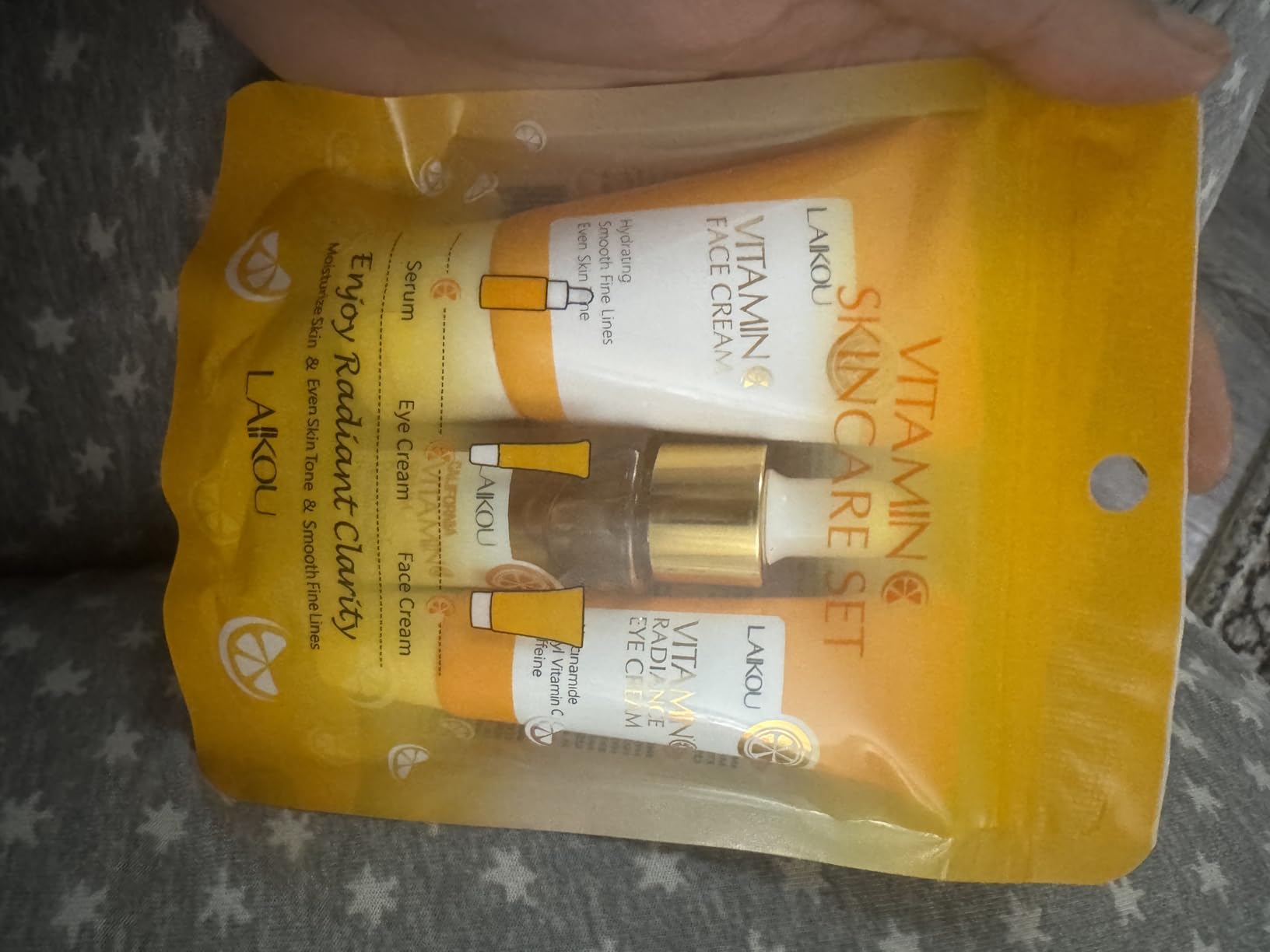 LAIKOU Vitamin C Skin Care Set, Beginner Kit TSA-friendly 5pcs | Cleanser, Toner, Serum, Eye Cream, Face Cream customer photo 2