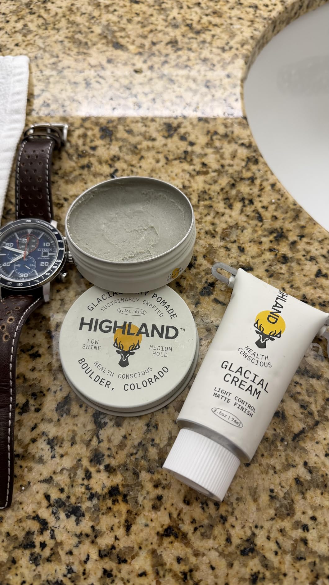 Highland Glacial Cream - Hair Styling Cream- Smooths, Hydrates, De-Frizzes, Texturizes & Defines - Low Hold Matte Finish for All Hair Types - Natural Ingredients - 2.5 oz customer photo 2