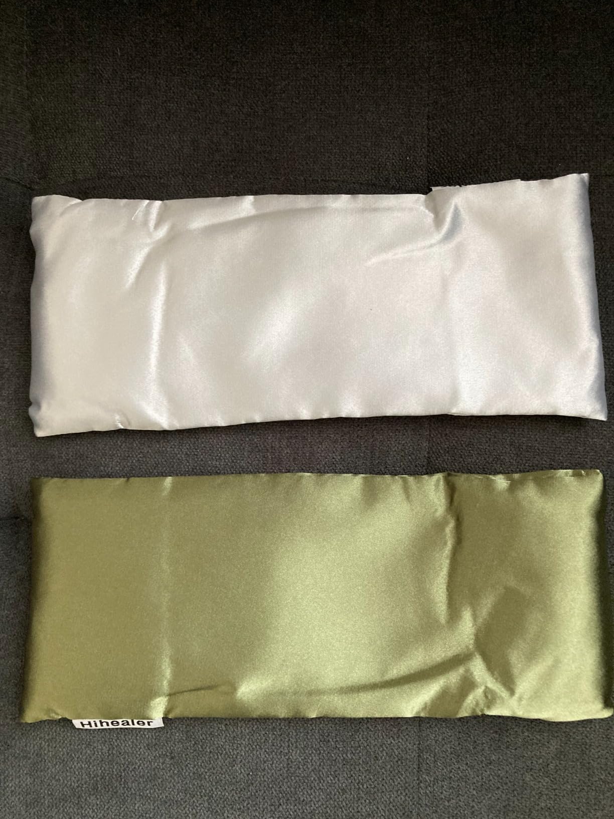Eye Pillow for Sleeping, Headache Relief, Sinus Pressure, Weighted Eye Mask for Relaxation, Yoga, Moist Heat Eye Compress, Meditation Accessories, Lavender Gift Set for Women (Velvet Green 4 Pack) customer photo 2