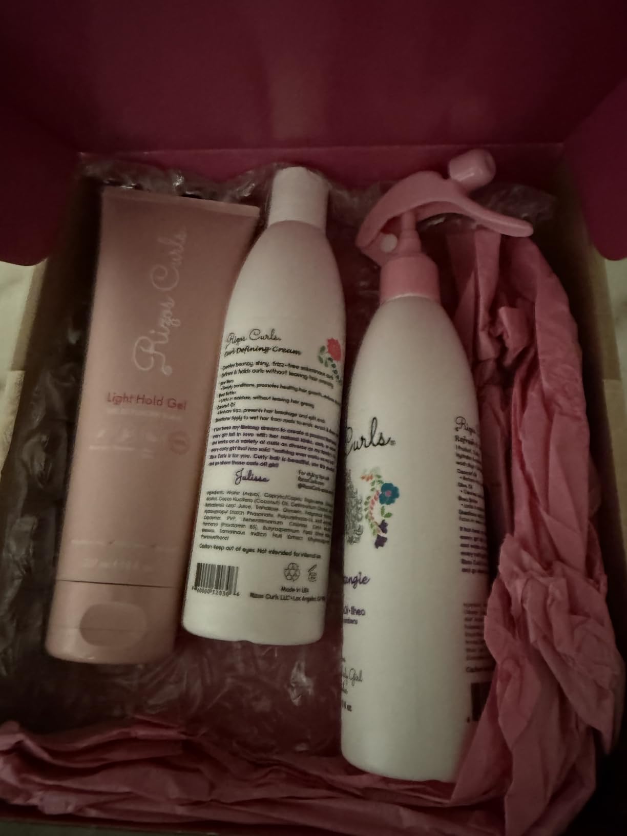 Rizos Curls Styling Starter Kit - Refresh & Detangle Spray, Curl Defining Cream & Light Hold Gel Bundle customer photo 1