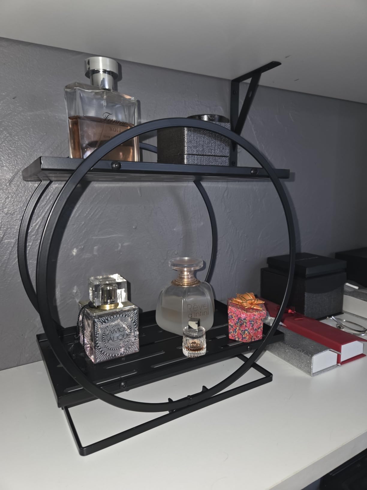 Makeup Perfume Organizer, Sliver 2-Tier Bathroom Counter Organizer | Bathroom Countertop Shelf Organizer, Makeup Organizer for Vanity, Perfume Stand for Dresser, Skincare Storage customer photo 1