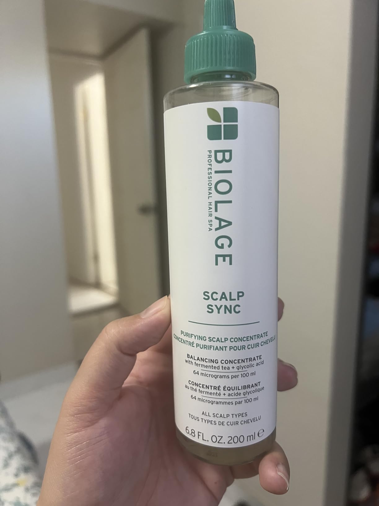 Biolage Scalp Sync Purifying Concentrate - For All Scalp Types, 6.8 Fl Oz | Fermented tea blend, glycolic acid, exfoliating, clarifying, removes buildup, refreshing customer photo 2