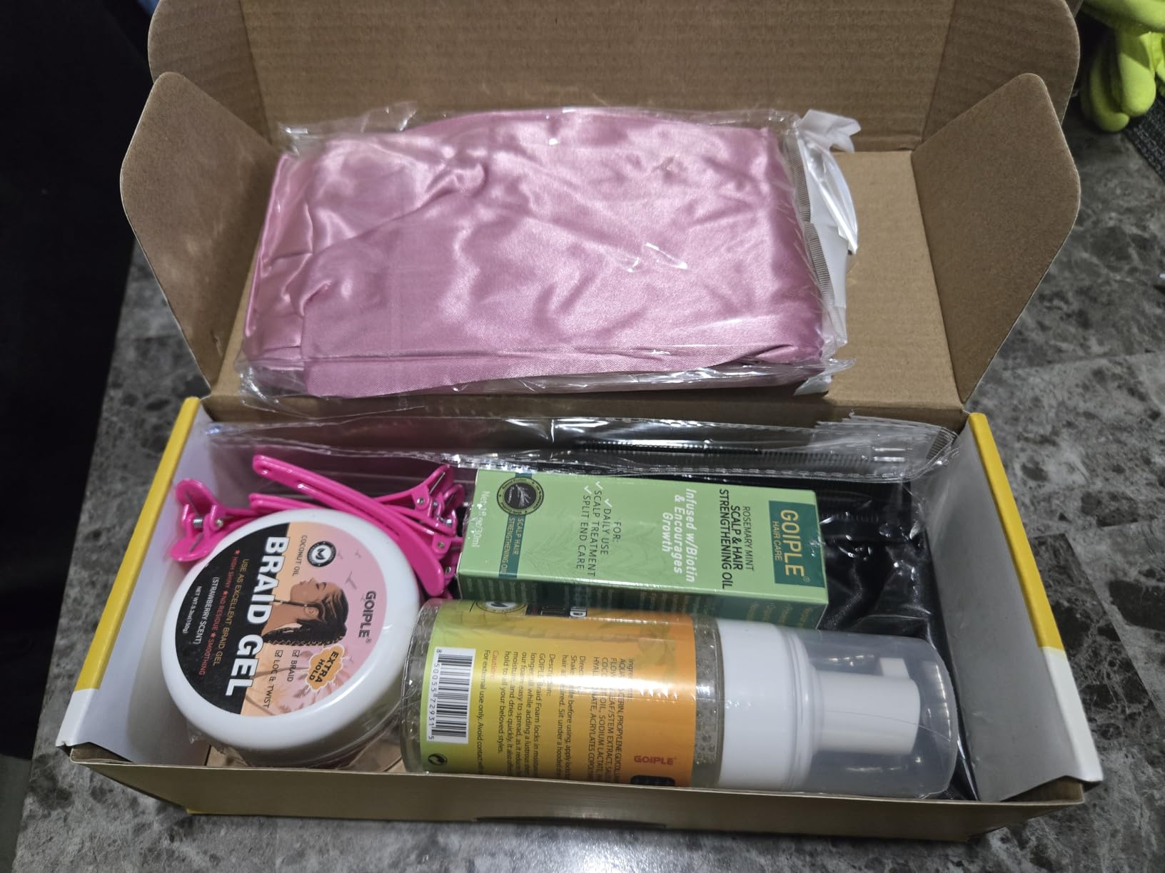 Extra Hold Braiding Kit - Smoothing Gel for Twists, Locs, Braids, Cornrows, High Shine Long Lasting Braid Mousse Foam, and Bonnet Tool customer photo 2