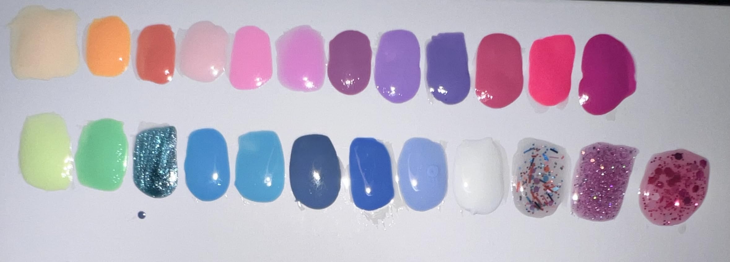 VANREESA 42 Pcs Gel Nail Polish Kit with U V Light 24 Popular Colors Gel Polish Nail Kit Green Blue Purple Pink Orange Complete Nail Kit with Manicure Tools Gifts for Women Girls customer photo 1